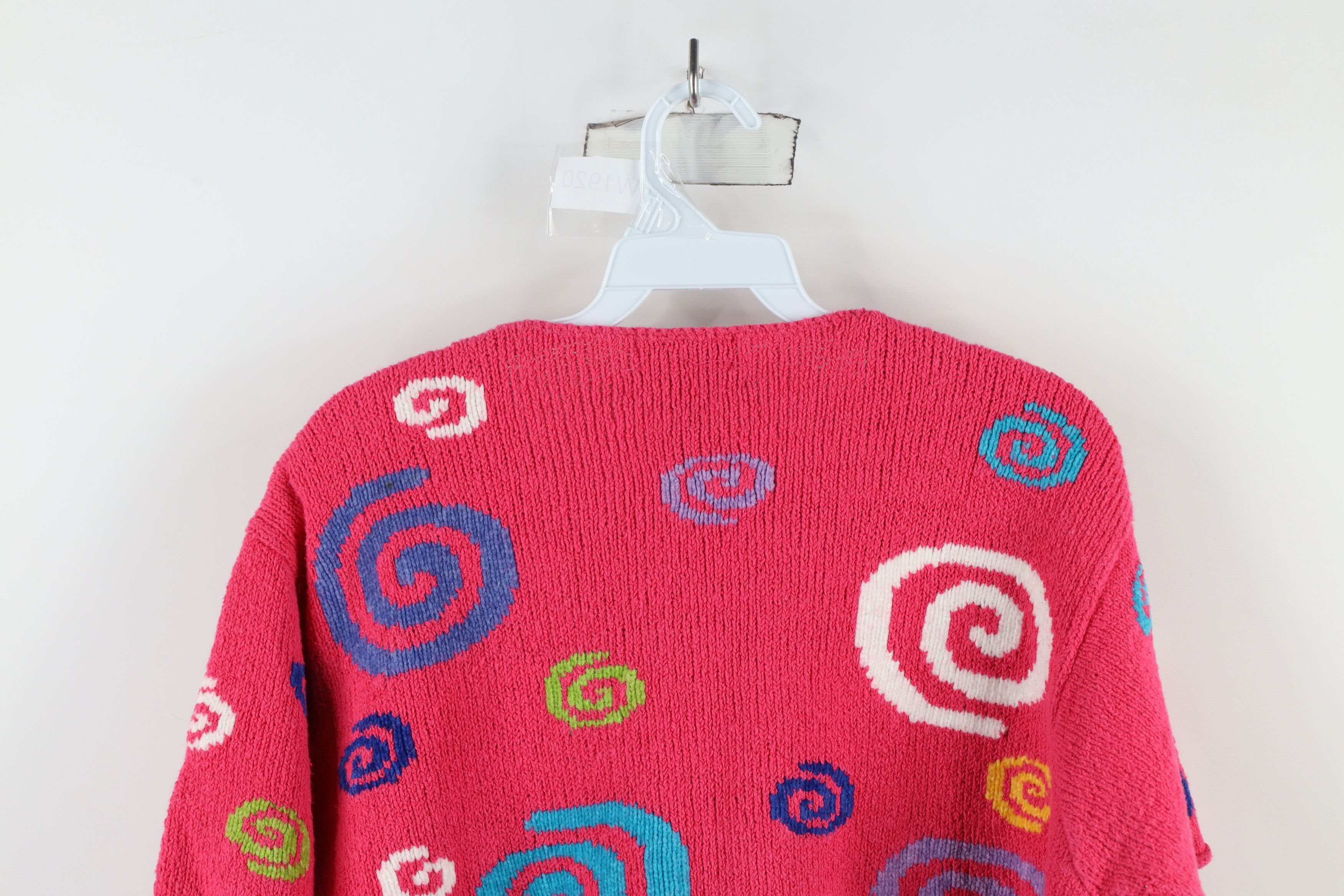 Vintage Vintage 90s Streetwear Loomed Intarsia Cardigan Sweater Size M / US 6-8 / IT 42-44 - 11 Thumbnail