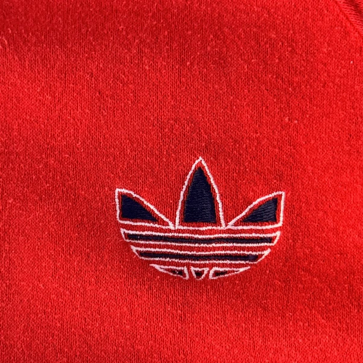 Adidas × Nike Vintage 80s Made In USA Red Adidas Logo Crewneck Fits Small Size US S / EU 44-46 / 1 - 3 Thumbnail