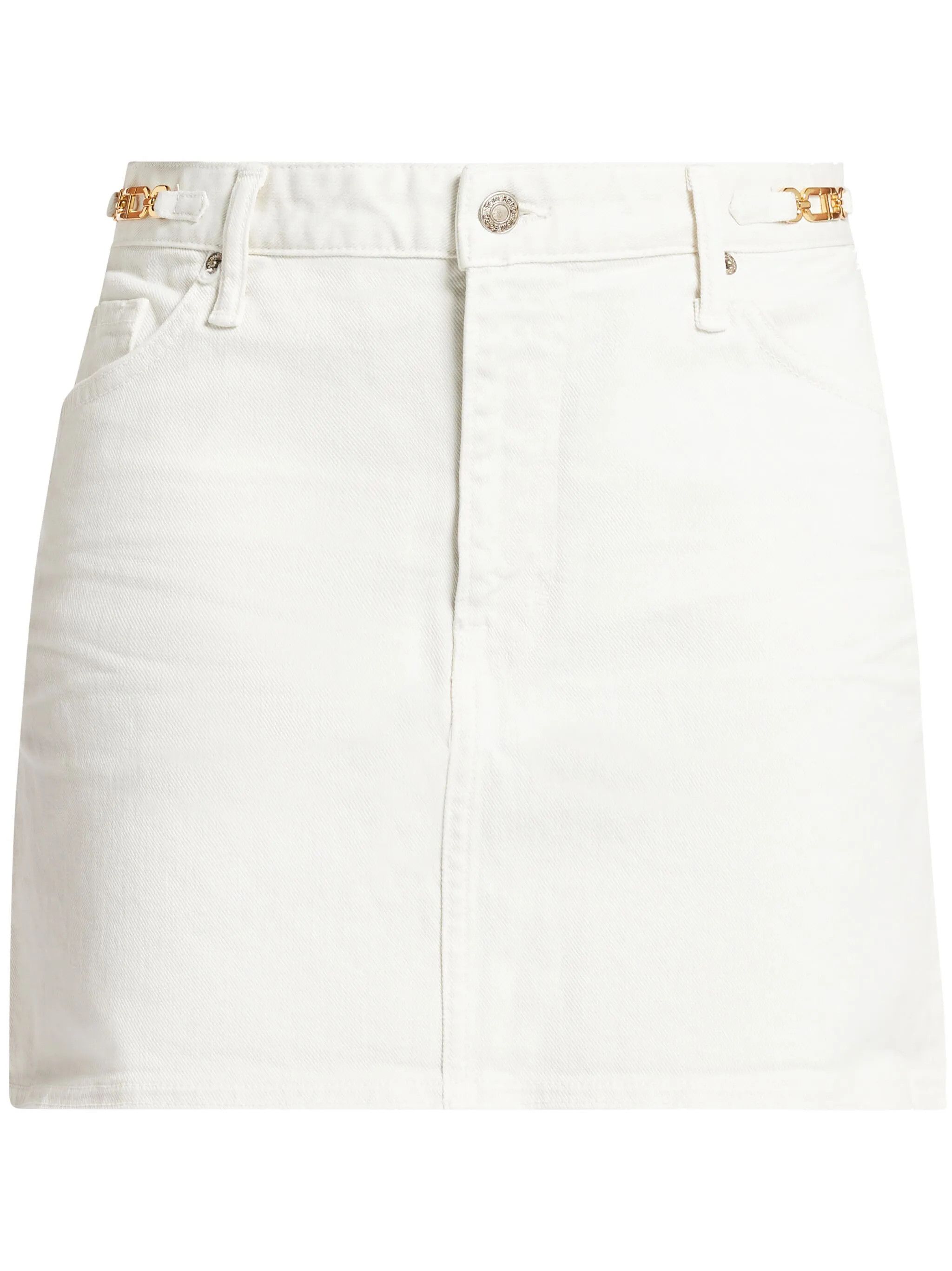 Tom Ford o1w1db10525 GCD088 Denim Mini Skirt in White Size 27" / US 4 / IT 40 - 1 Thumbnail