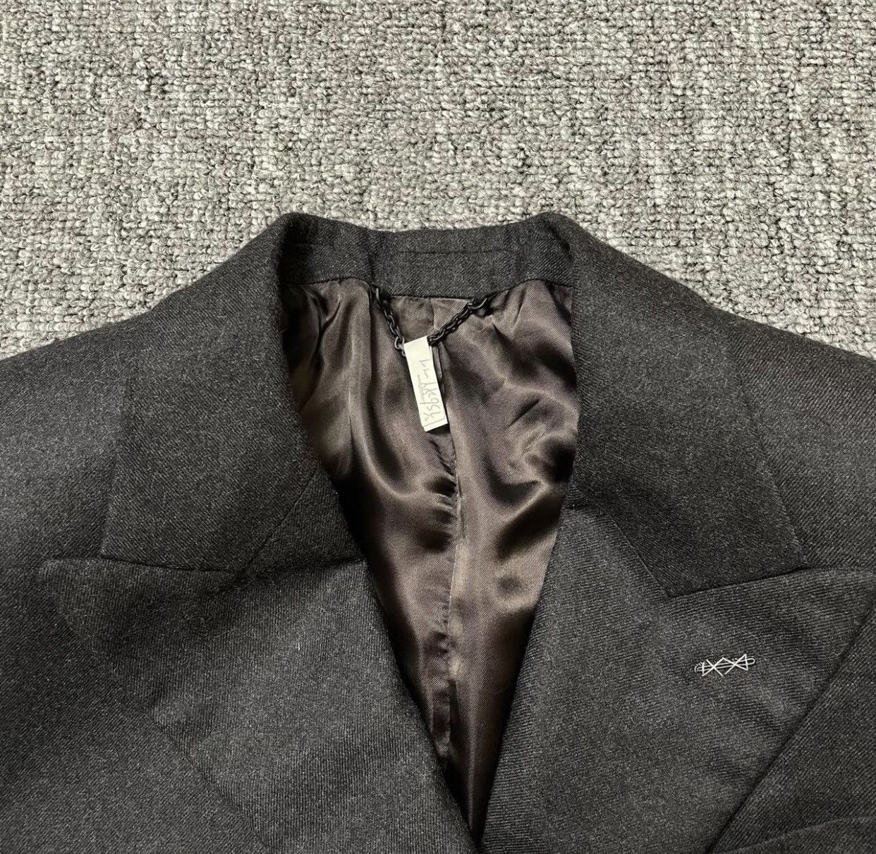 Louis Vuitton Louis Vuitton LVblack gray pin cotton wool black suit jacket Size 48S - 4 Thumbnail