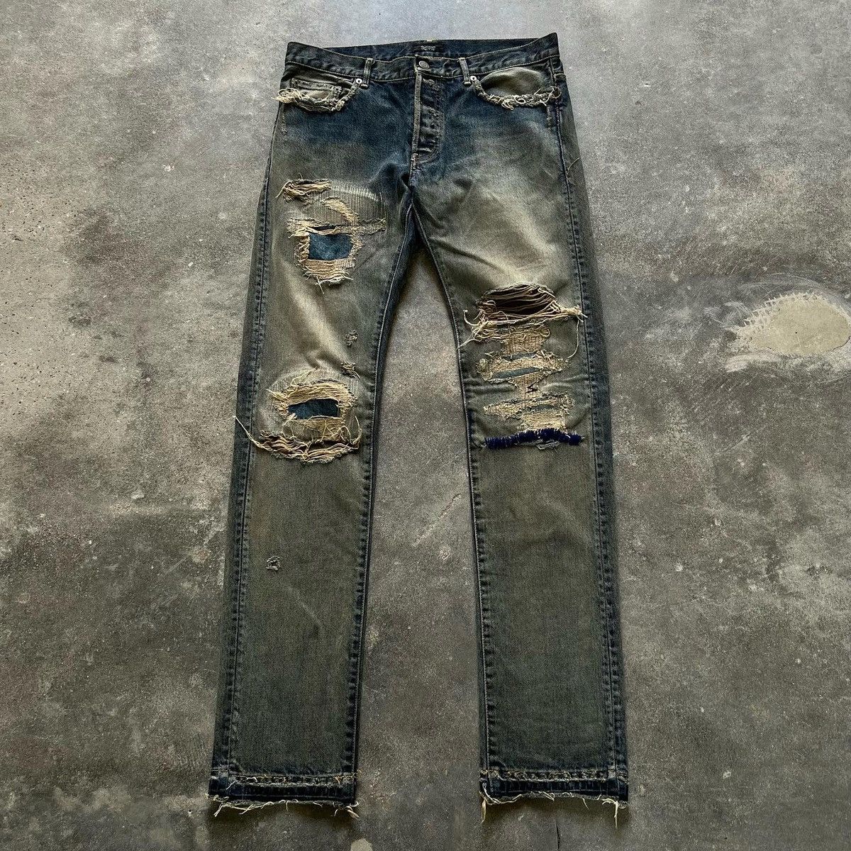 Undercover UNDERCOVER 68 BLUE YARN DENIM JEANS | Grailed