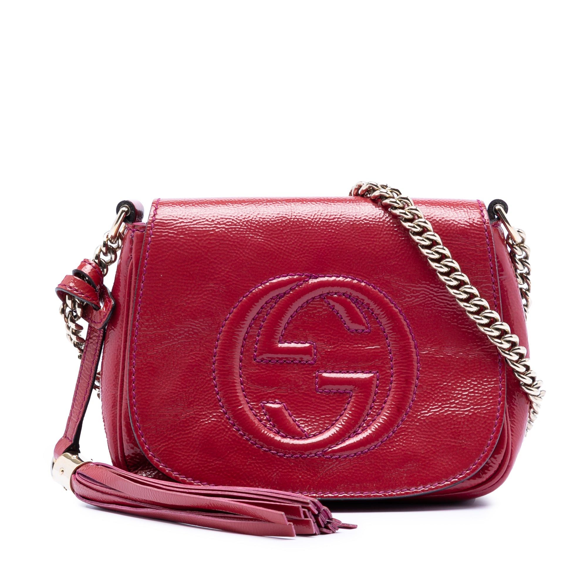 Small Patent Soho Chain Flap Crossbody