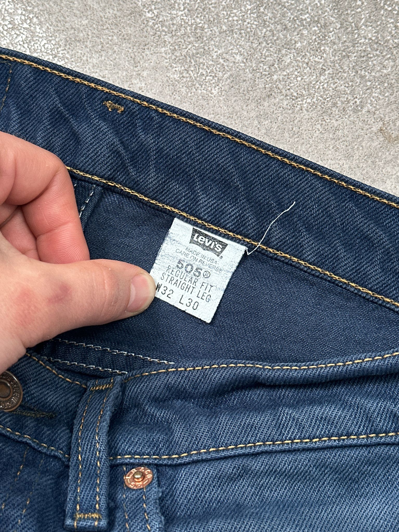 Levi's Vintage Levi's 505 Blue Denim Jeans Size US 32 / EU 48 - 6 Thumbnail