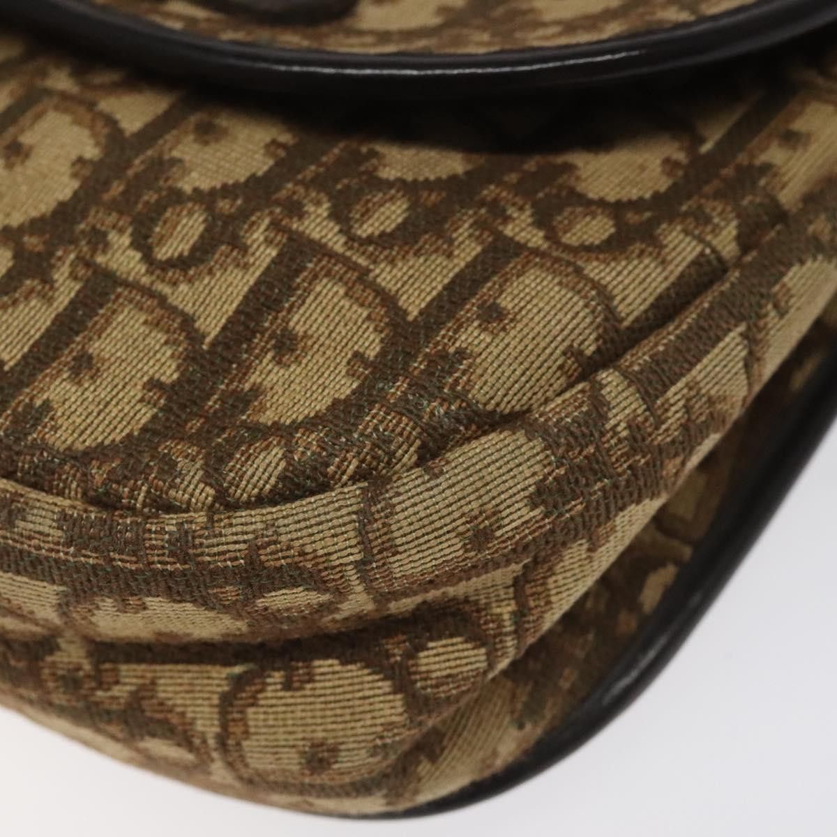 Dior DIOR Trotter Canvas Shoulder Bag Brown Gold Size ONE SIZE - 14 Thumbnail
