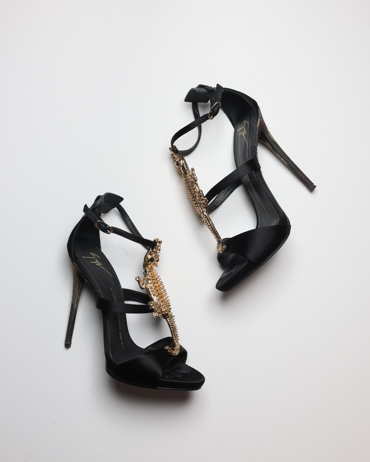 Giuseppe Zanotti Giuseppe Zanotti Alligator Heel Sandal Size US 7 / IT 37 - 1 Thumbnail