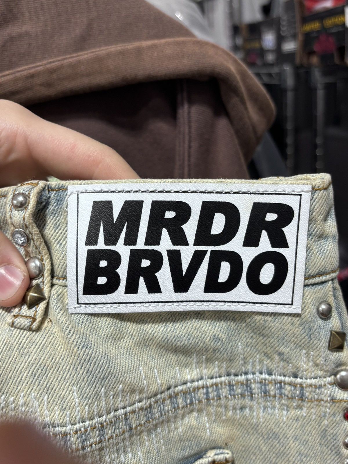 Who Decides War Who Decides War Stud Distressed Denim With Side Embroidery Size US 32 / EU 48 - 6 Thumbnail