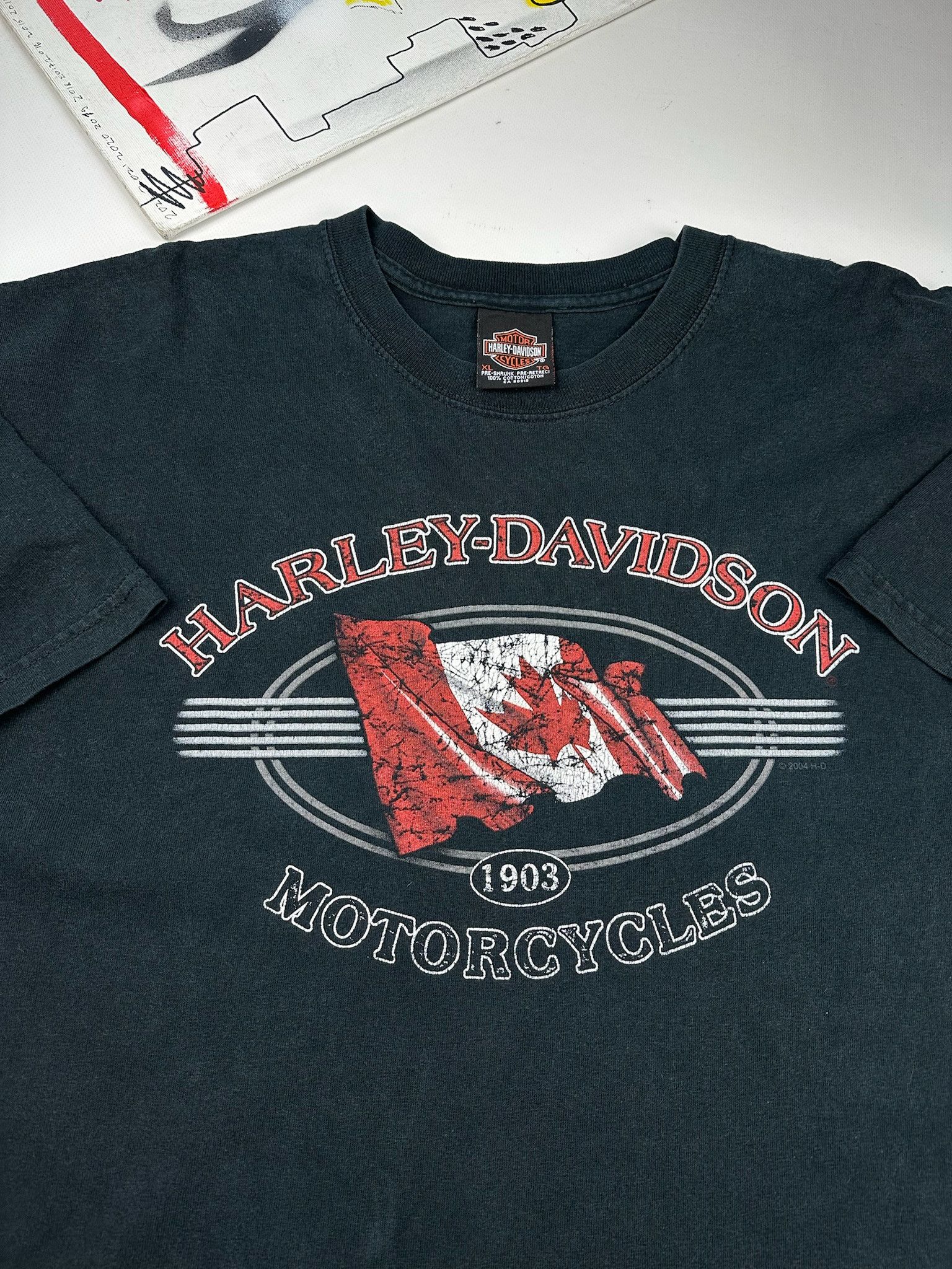 Harley Davidson Vintage Harley Davidson Red Rock Canada T Shirt Size US XL / EU 56 / 4 - 1 Thumbnail