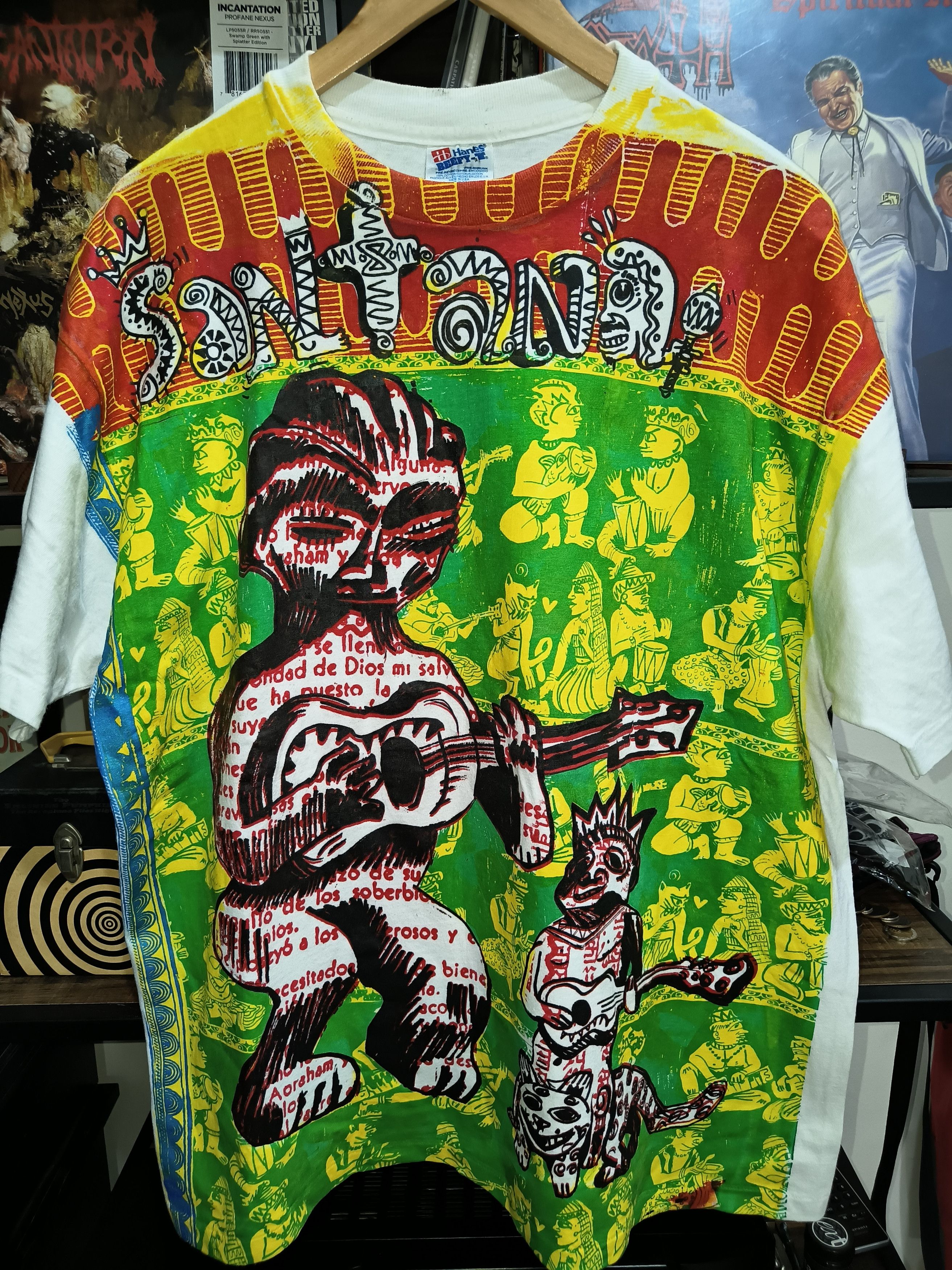 90s ビンテージ Tシャツ SANTANA HEAVEN SMILE