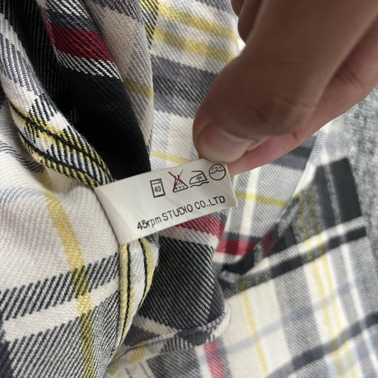 45rpm × Japanese Brand × Vintage Rare! 45rpm studio Flannel outer button up shirt Size US XL / EU 56 / 4 - 8 Thumbnail