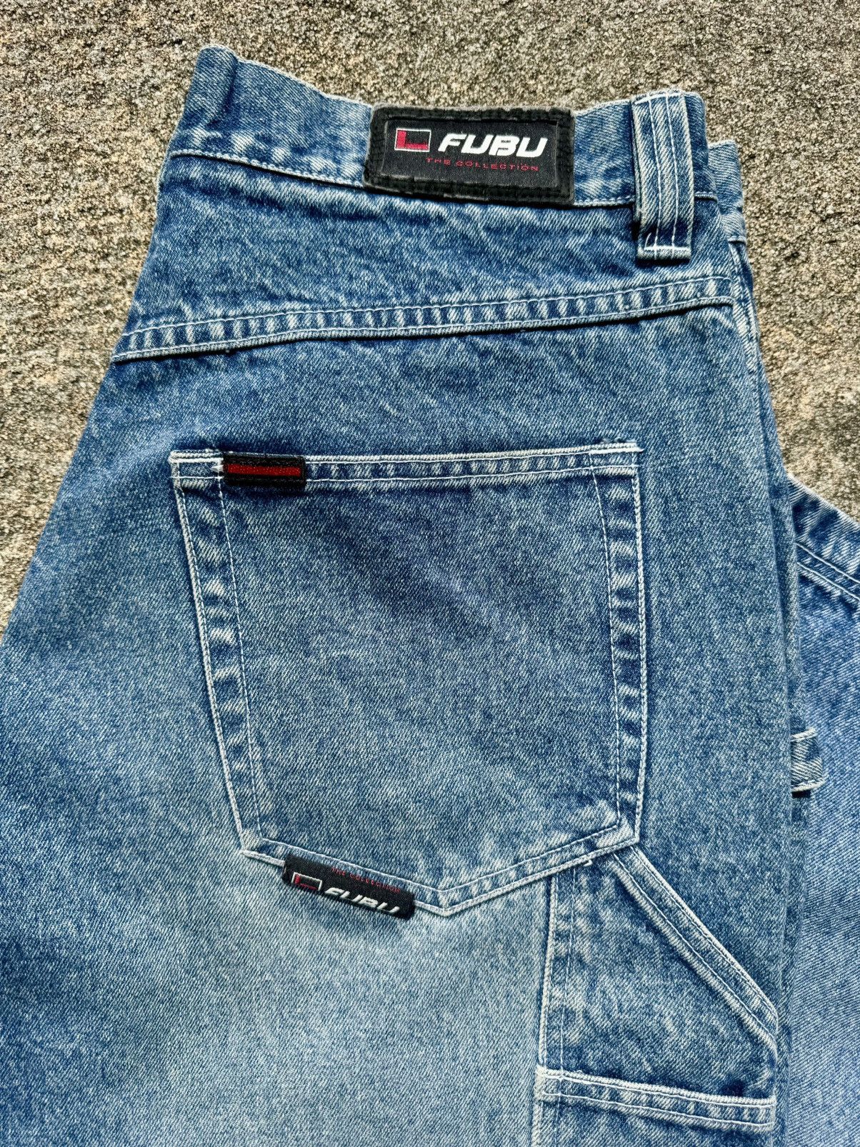 Fubu × Vintage 1990’s Vintage FUBU Baggy Y2K Hip Hop Denim Jeans Size US 34 / EU 50 - 2 Thumbnail