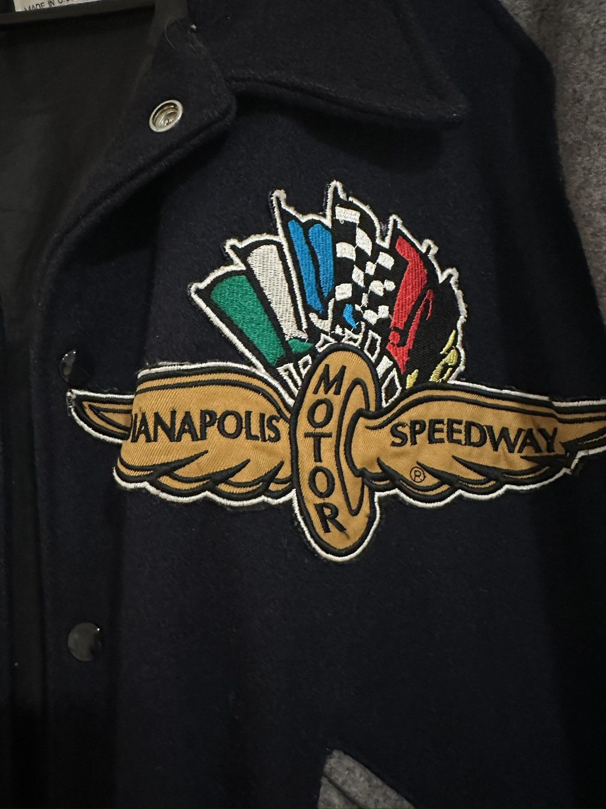Delong Varsity Jacket / Vintage Streetwear Size US XL / EU 56 / 4 - 2 Thumbnail