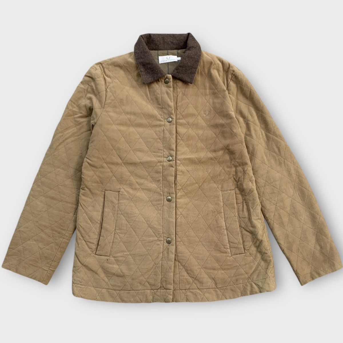 Fred Perry Fred Perry Quilted Button Jacket Size L / US 10 / IT 46 - 1 Thumbnail