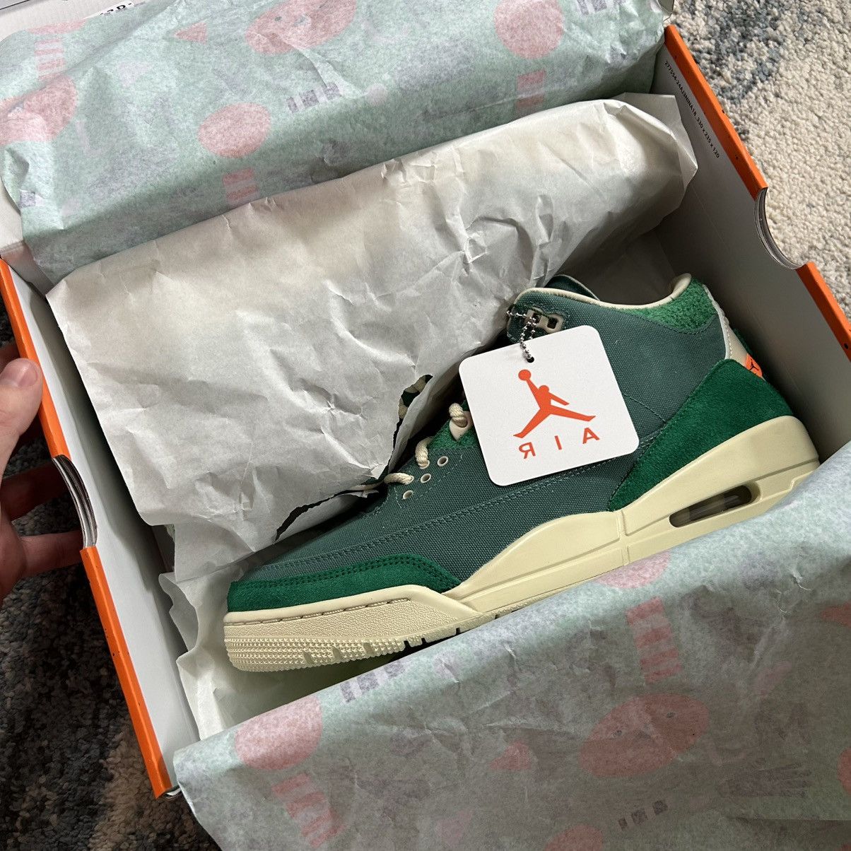 Jordan Brand FZ7974-300 AJ3 AiR JORDAN 3 OG SP BiCOASTAL MALACHiTE FOSSiL Size US 10 / EU 43 - 20 Thumbnail