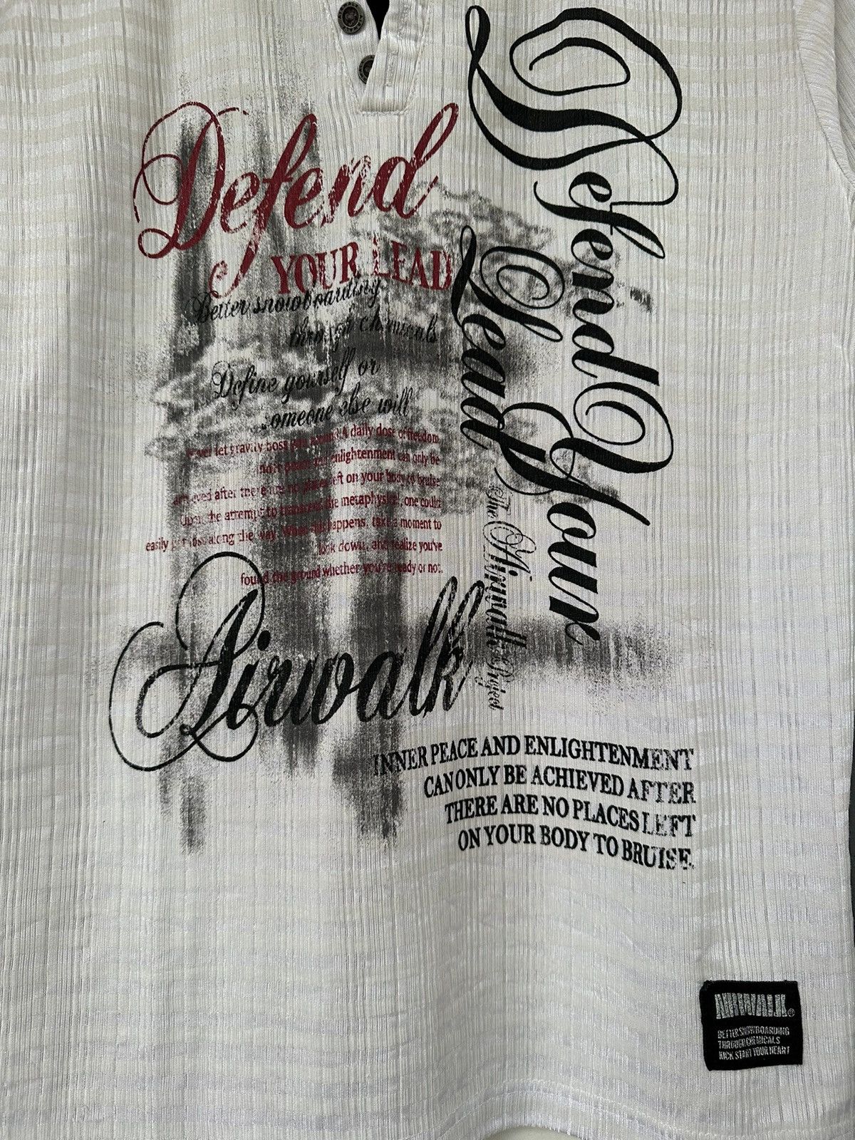 Beauty Beast CRAZY JAPANESE AIRWALK DOUBLE COLLAR POEM TSHIRT PUNK STYLED Size US M / EU 48-50 / 2 - 3 Thumbnail