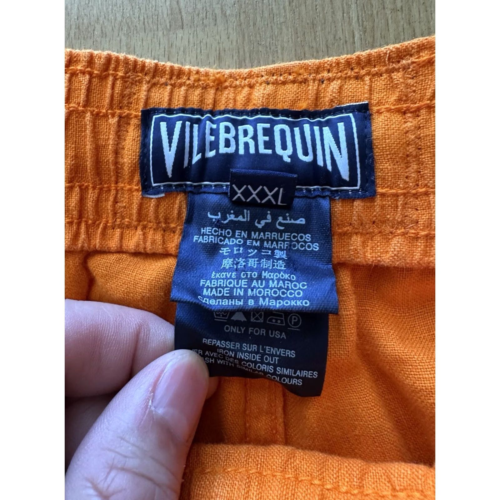 Vilebrequin Vilebrequin Mens Cargo Shorts Orange Linen 3XL Beach City Pockets Regular Rise High Inseam 10.75” EUC Rare Size US 39 - 5 Thumbnail
