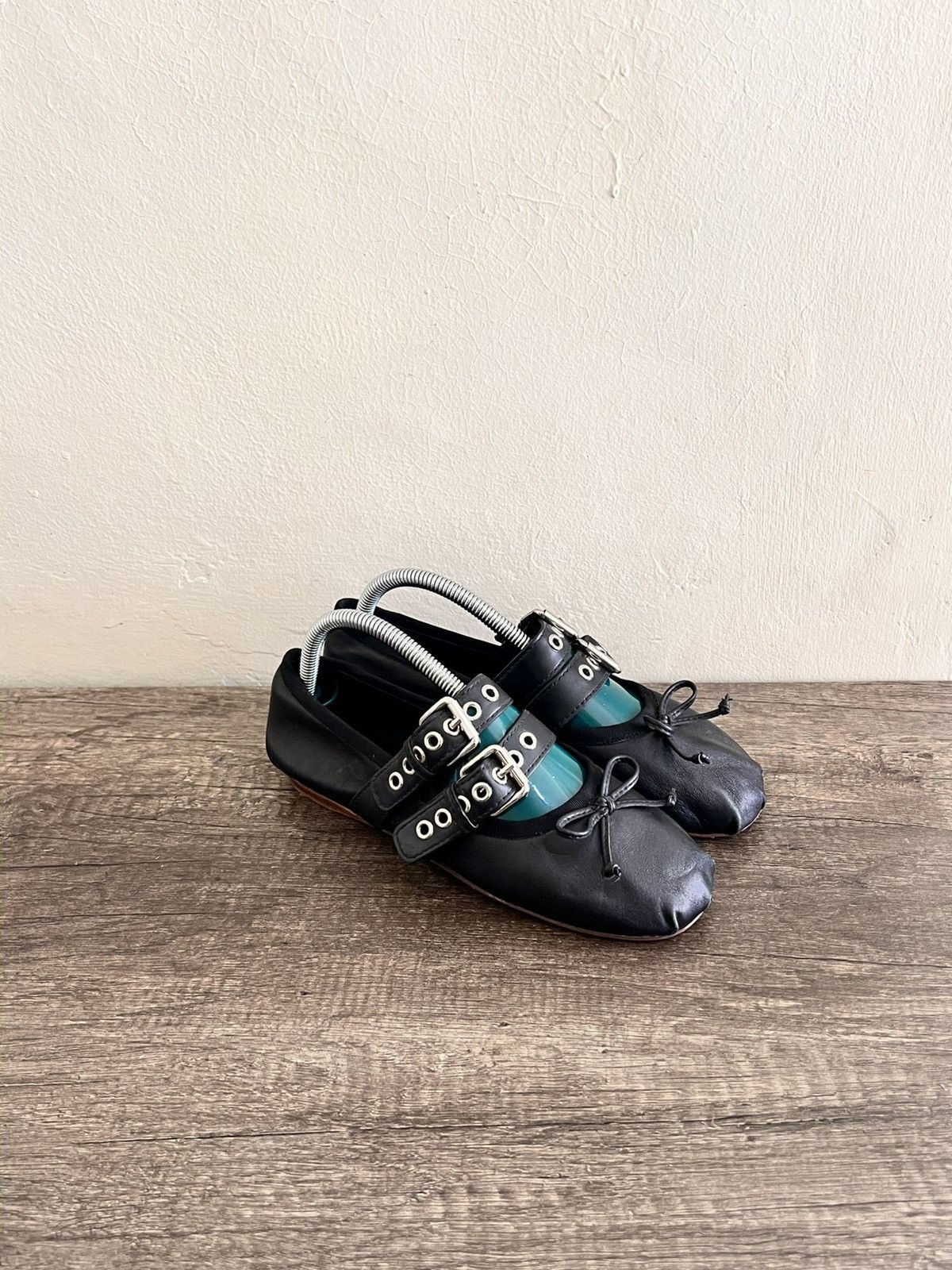 Miu Miu Buckle Lamb Leather Ballets Size US 6 / IT 36 - 6 Thumbnail