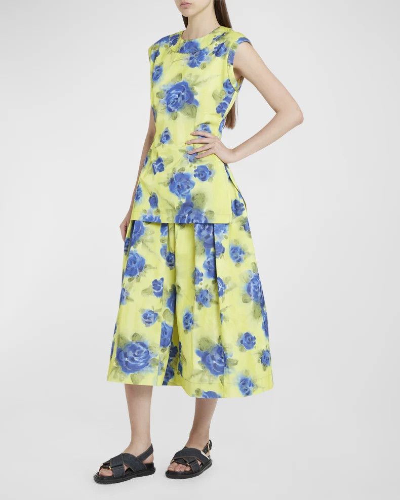 Marni o1w1db10125 Floral Print Top in Multicolor Size XL / US 12-14 / IT 48-50 - 2 Thumbnail