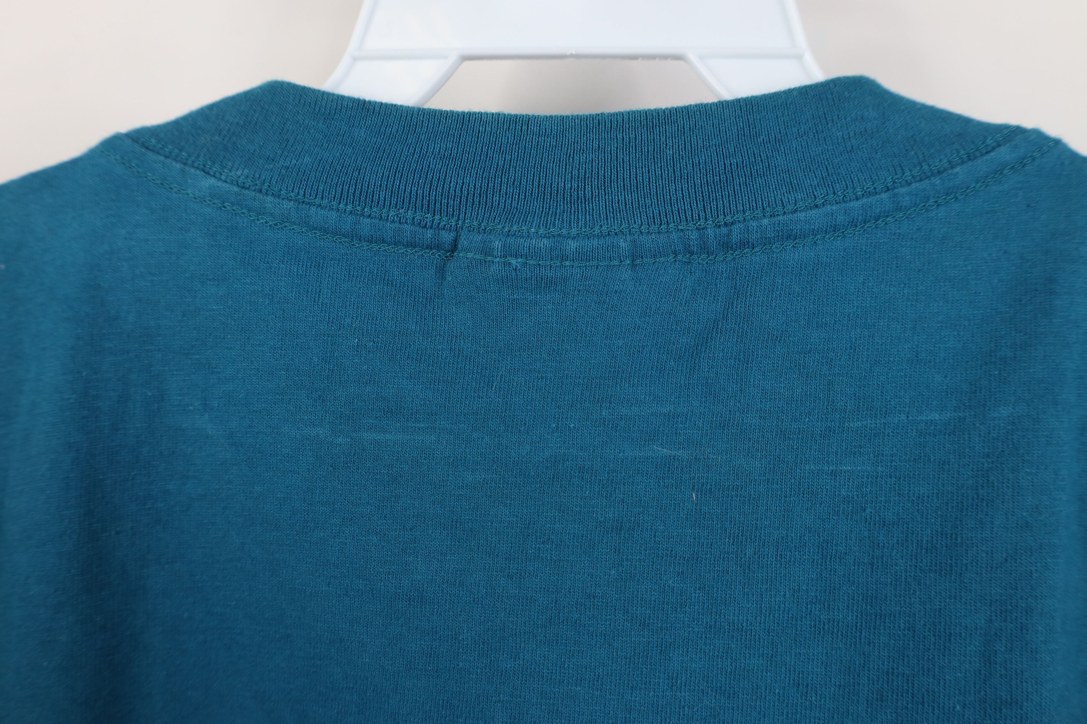 Vintage Vintage 90s Streetwear Heavyweight Cotton T-Shirt Blue USA Size US L / EU 52-54 / 3 - 10 Thumbnail
