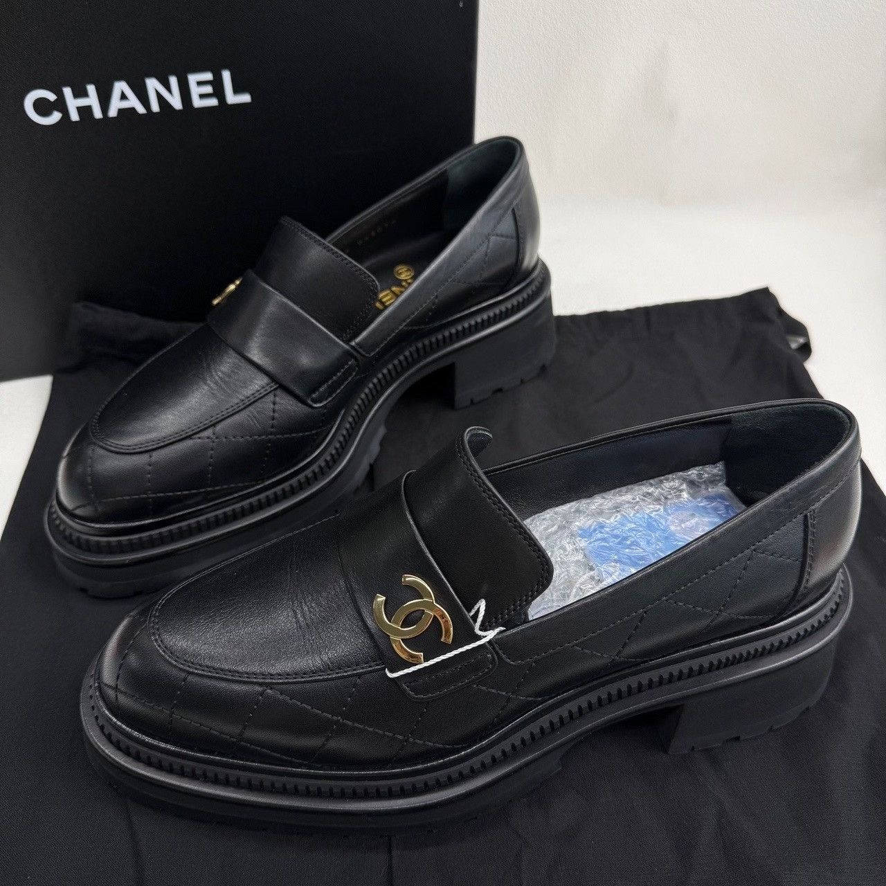 Chanel Chanel Plaid Black Lowtop Sneakers us_8-5 Women Size US 8.5 / IT 38.5 - 1 Thumbnail