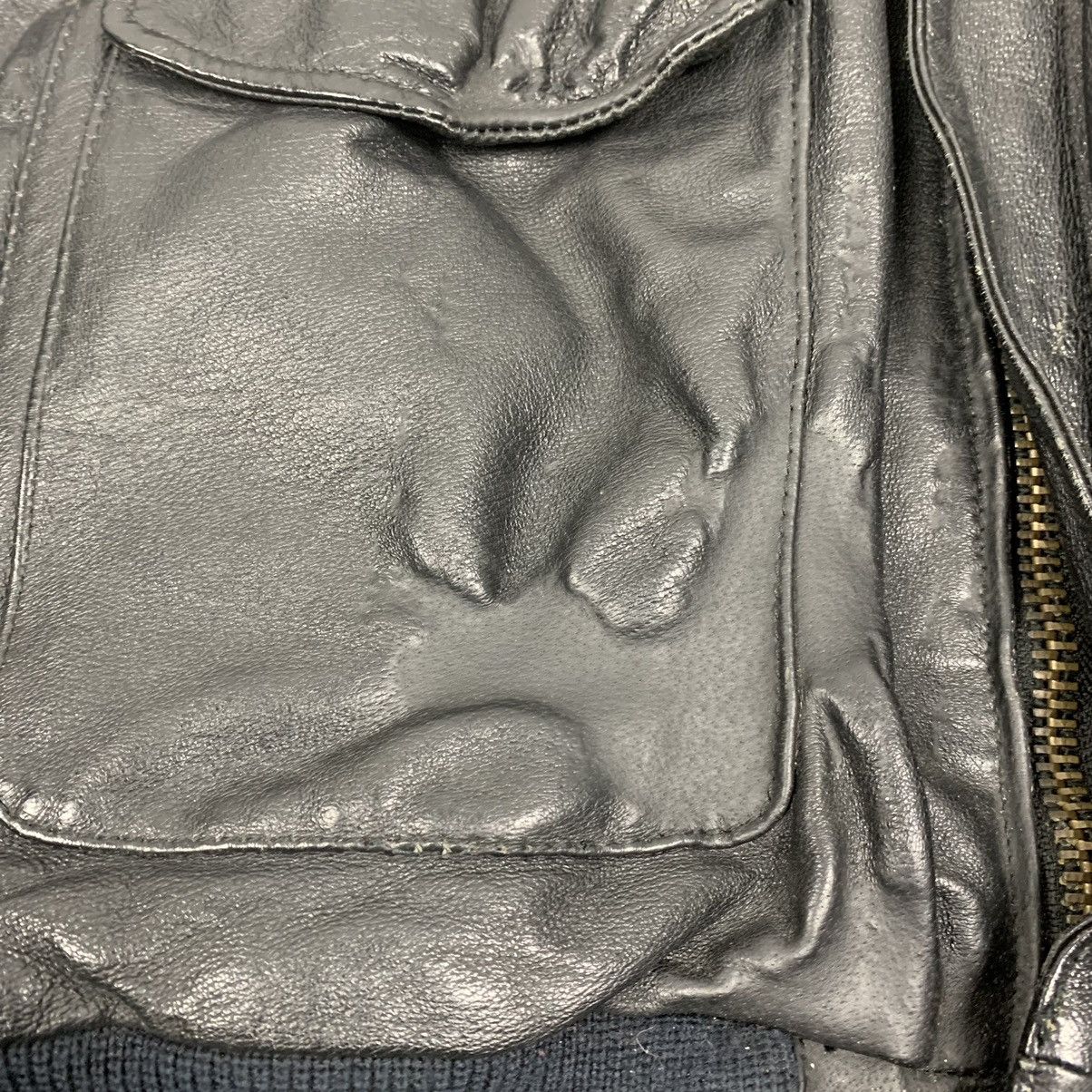 Genuine Leather Black Leather Flight Jacket Authentic Type A-2E Tech Size L Size US L / EU 52-54 / 3 - 10 Thumbnail