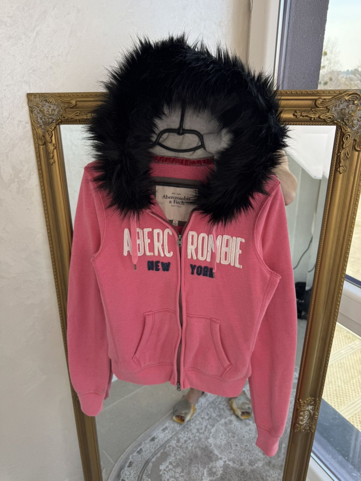 Abercrombie & Fitch Vtg Y2K If6was9 LGB Goa Vibe Abercrombie Fitch fur zip Hood Size L / US 10 / IT 46 - 2 Thumbnail