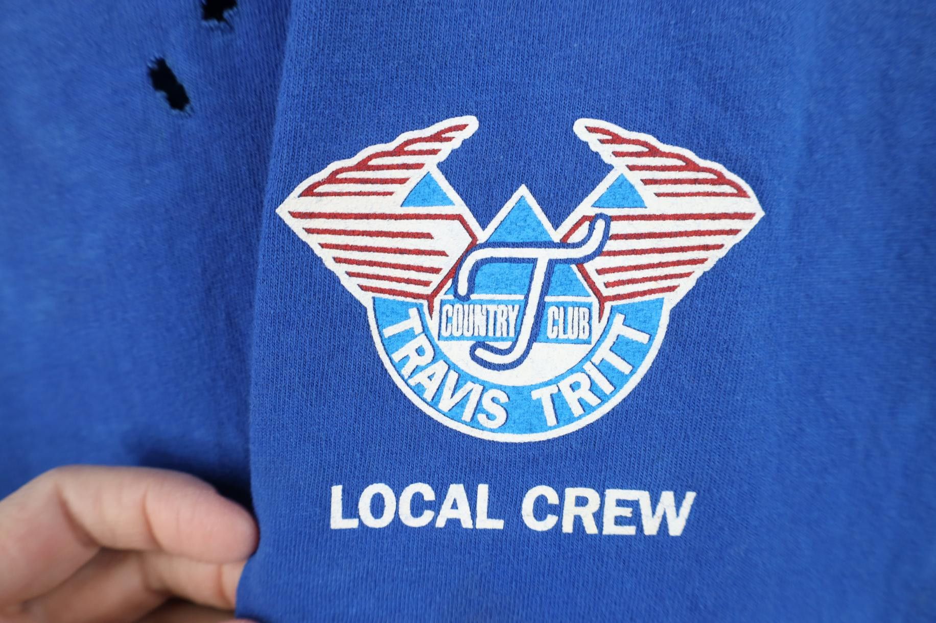 Vintage Vintage 90s Local Crew Country Club Tritt Band T-Shirt Size US XL / EU 56 / 4 - 4 Thumbnail