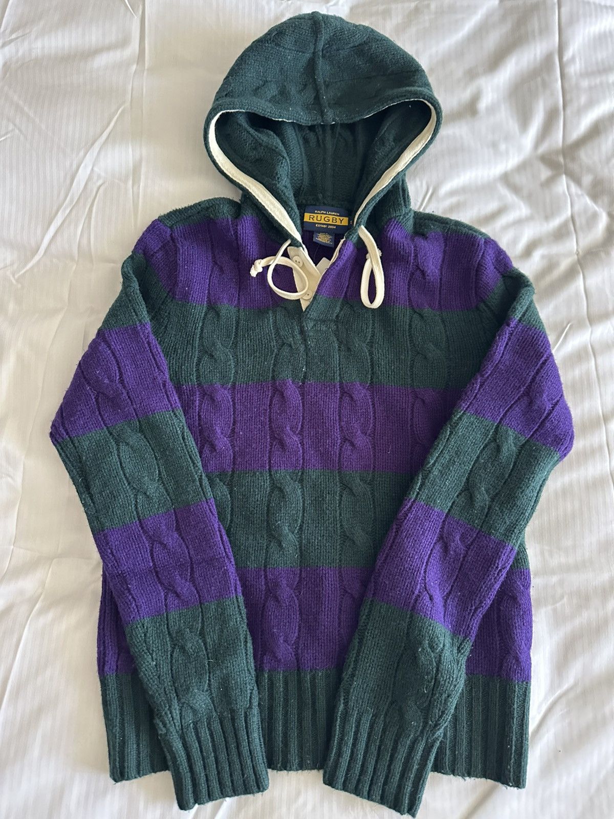 Rugby Ralph Lauren Rugby Ralph Lauren Knit Hooded Sweater Size US S / EU 44-46 / 1 - 1 Thumbnail