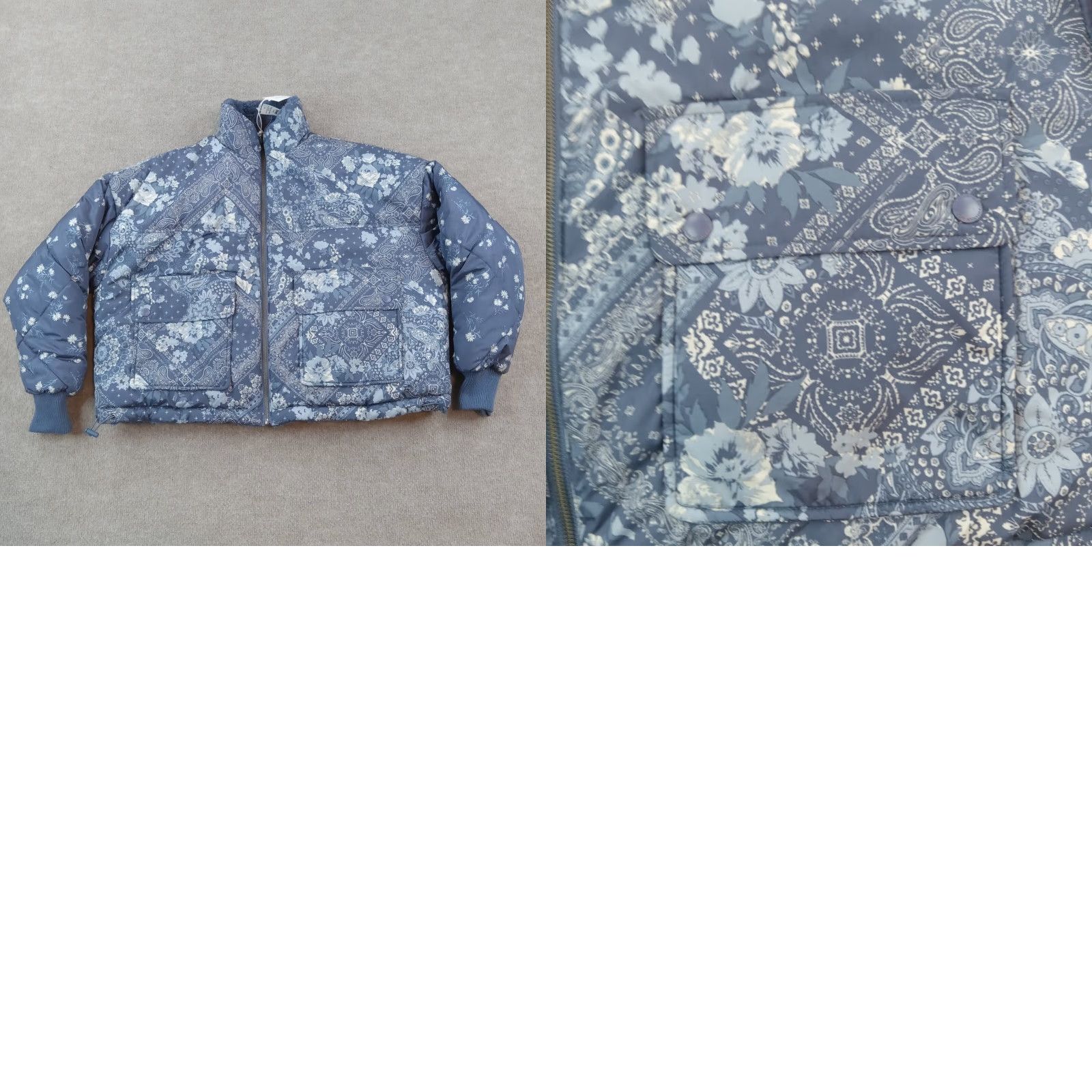 American Eagle Outfitters American Eagle Womens Blue Fuzzy Cropped Mid-Length Zip Up Jacket XS Size XS / US 0-2 / IT 36-38 - 8 Thumbnail