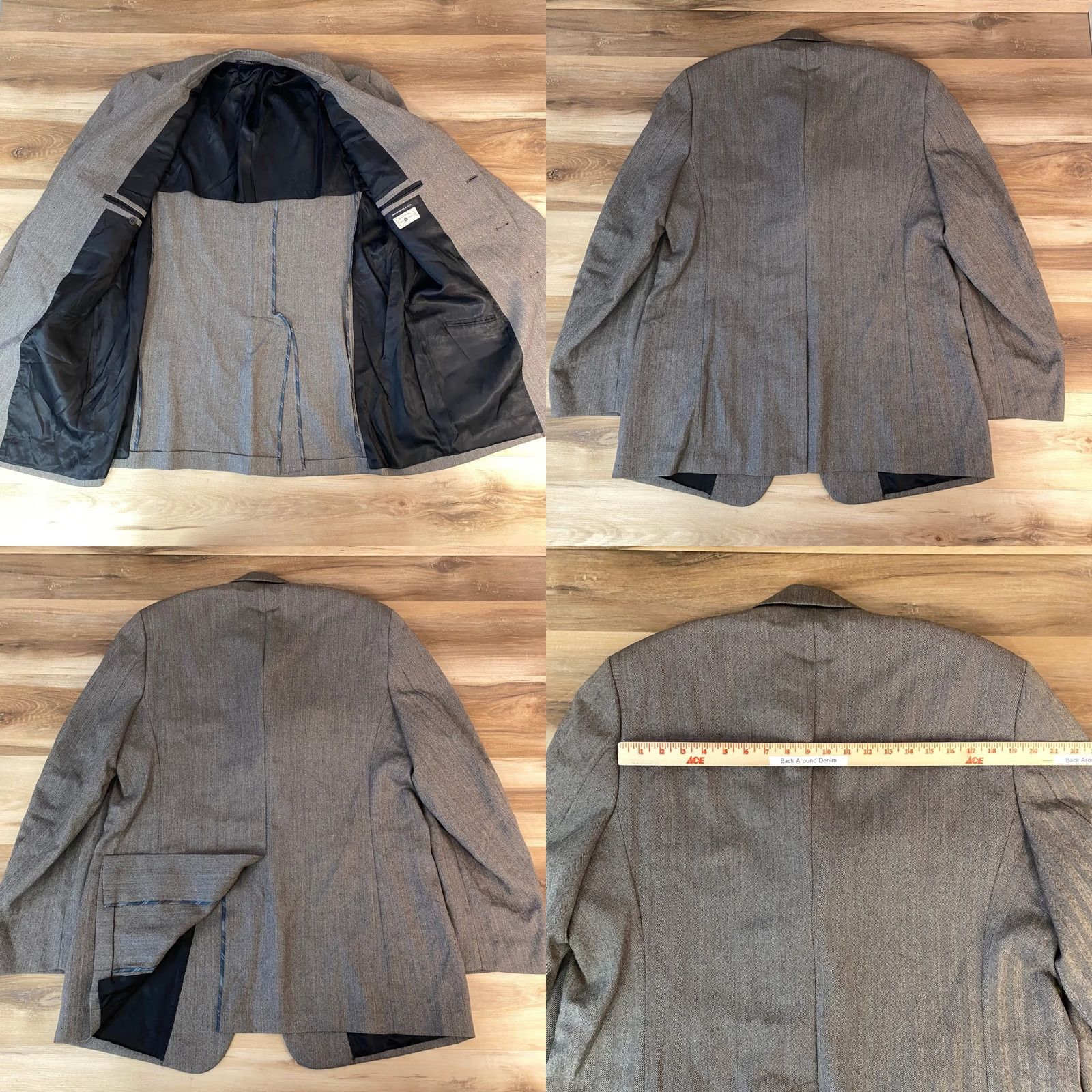 John Varvatos VINTAGE John Varvatos Sport Coat USA Mens 52XL Herringbone 3 Button Blazer Wool Alpaca Size 52R - 9 Thumbnail