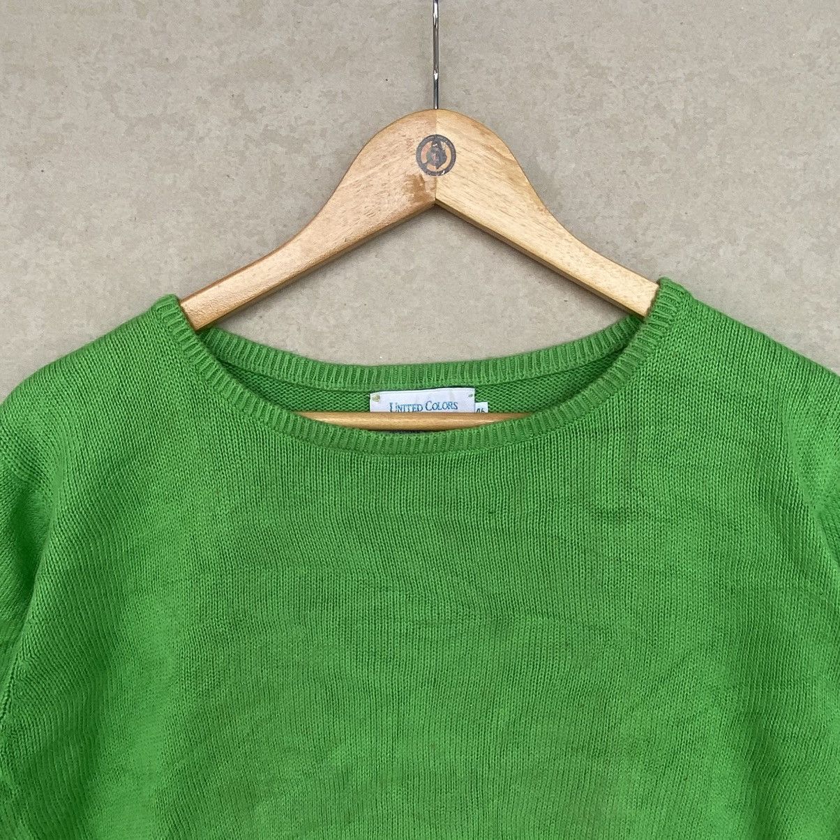 Other Vintage United Benetton Knitted Short Sleeve Crop Top Green Size S / US 4 / IT 40 - 4 Thumbnail