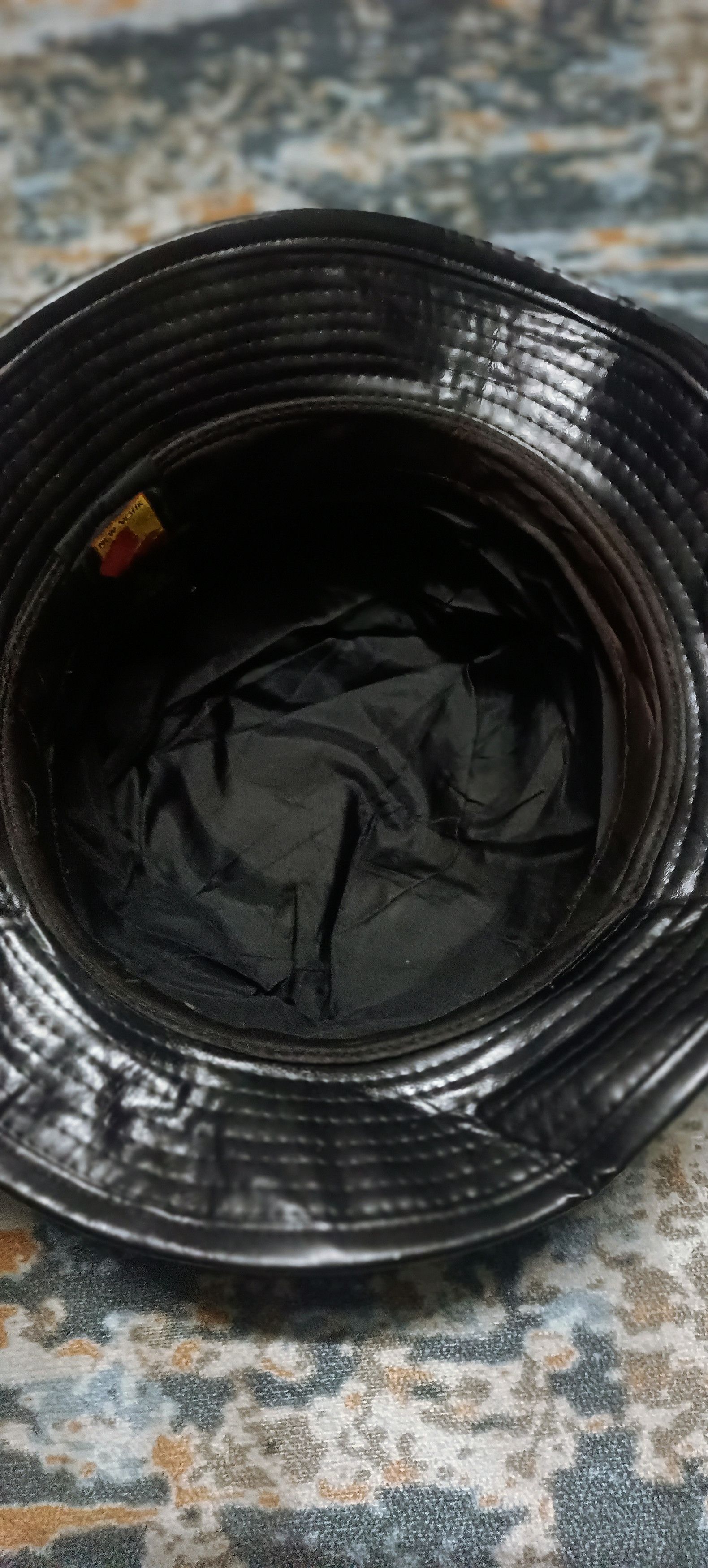 Leather Vintage Bucket Hat New York leather Made In Usa Size ONE SIZE - 8 Thumbnail