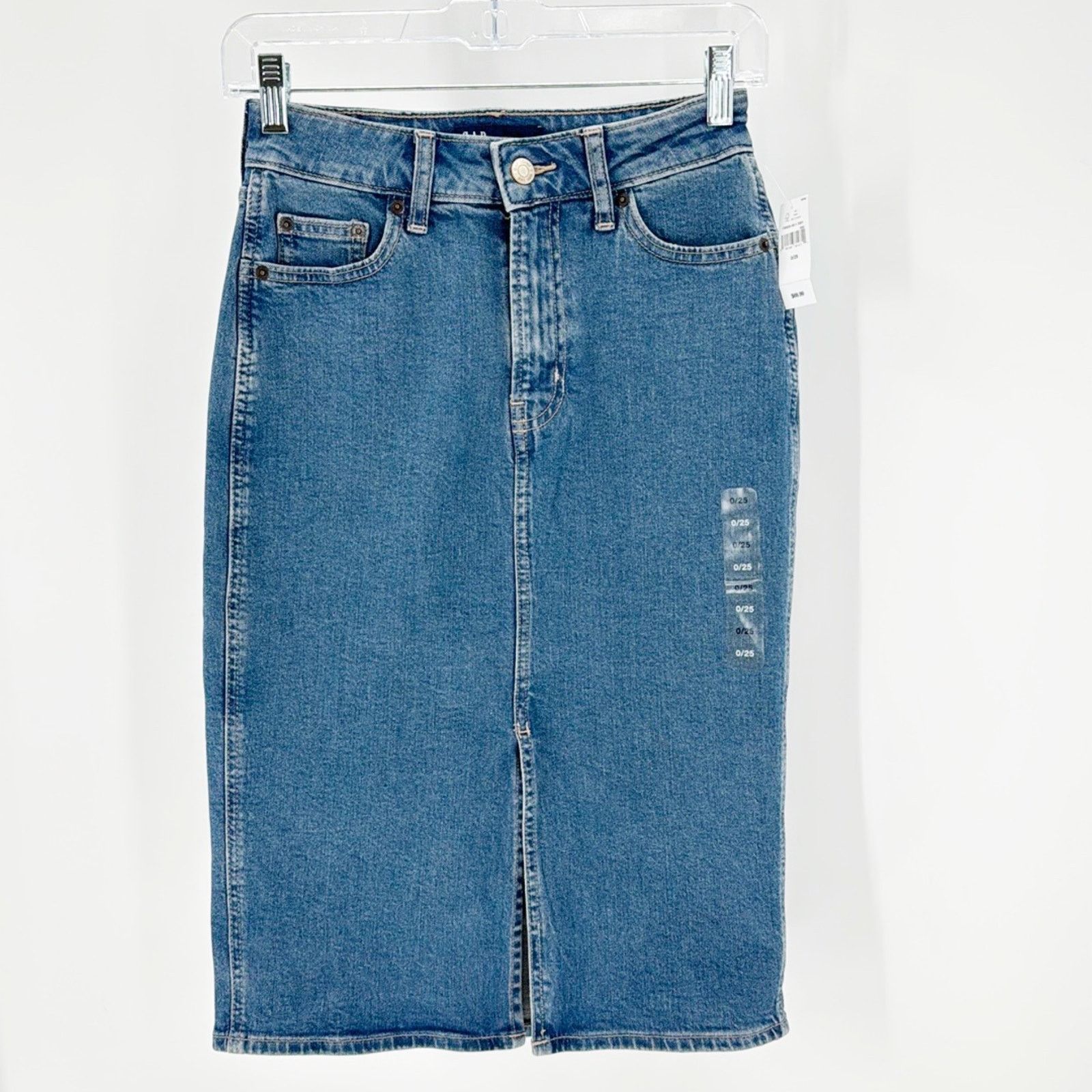 Gap GAP denim pencil skirt versatile casual western bohemian Size 25" / US 0 / IT 36 - 2 Thumbnail