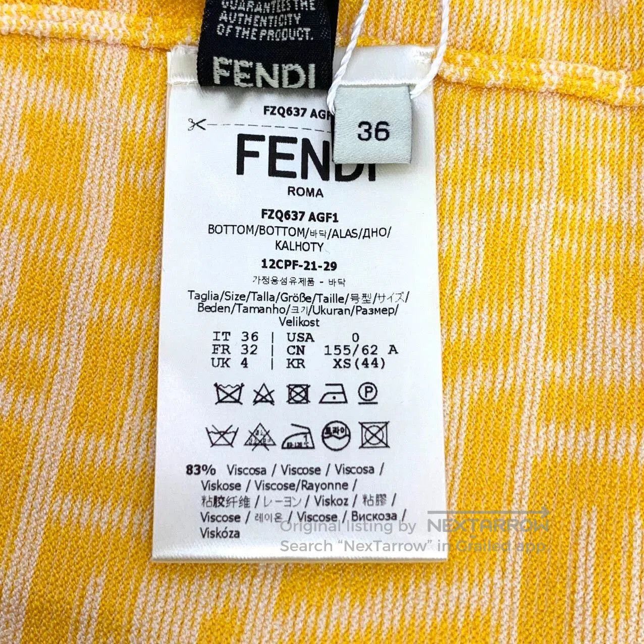 Fendi fendi yellow logo knit midi skirt. Size US 36 / EU 52 - 7 Thumbnail