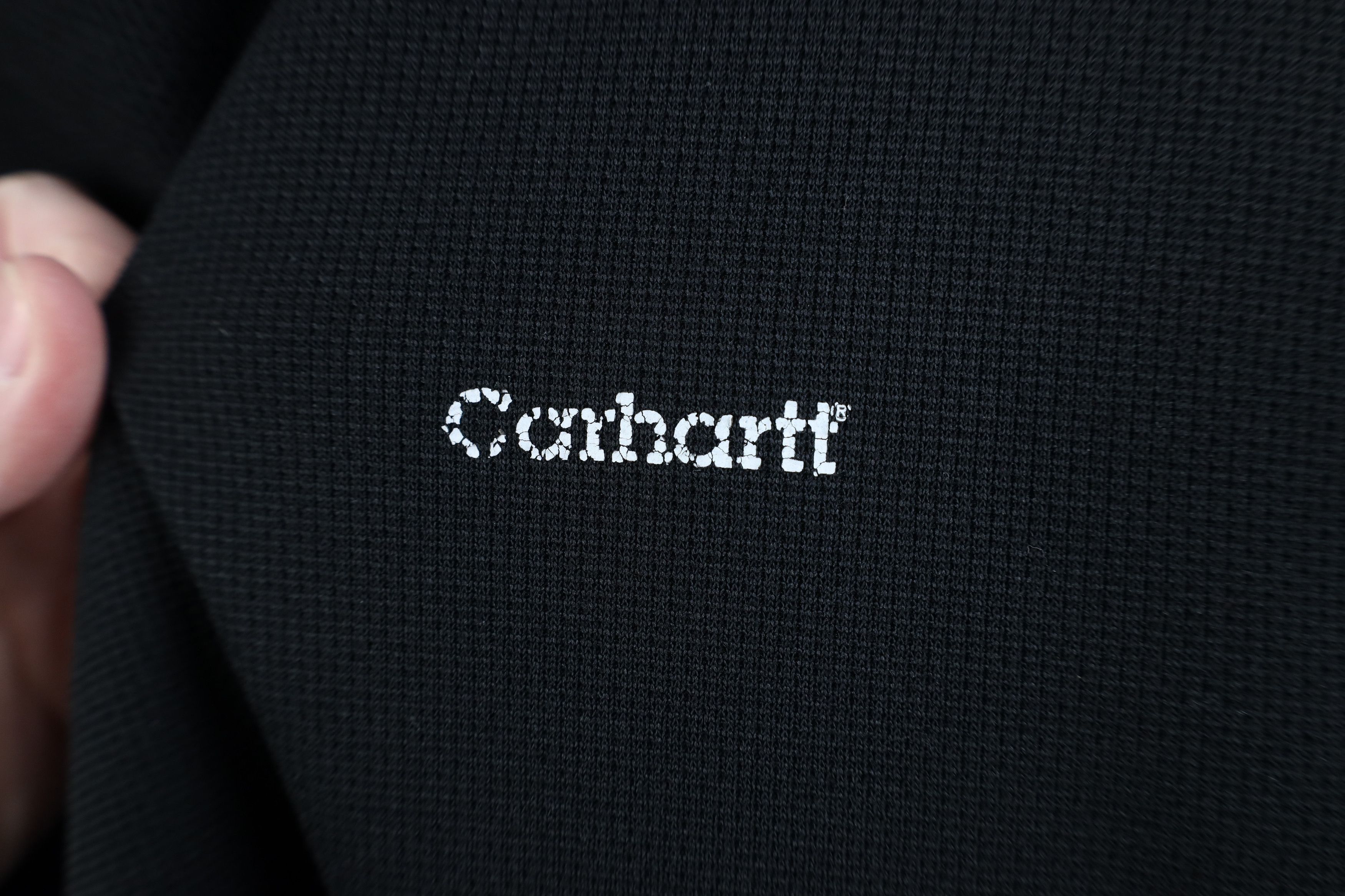 Carhartt Vintage Y2K Carhartt Thermal Knit Long Sleeve T-Shirt Black Size US XXL / EU 58 / 5 - 4 Thumbnail