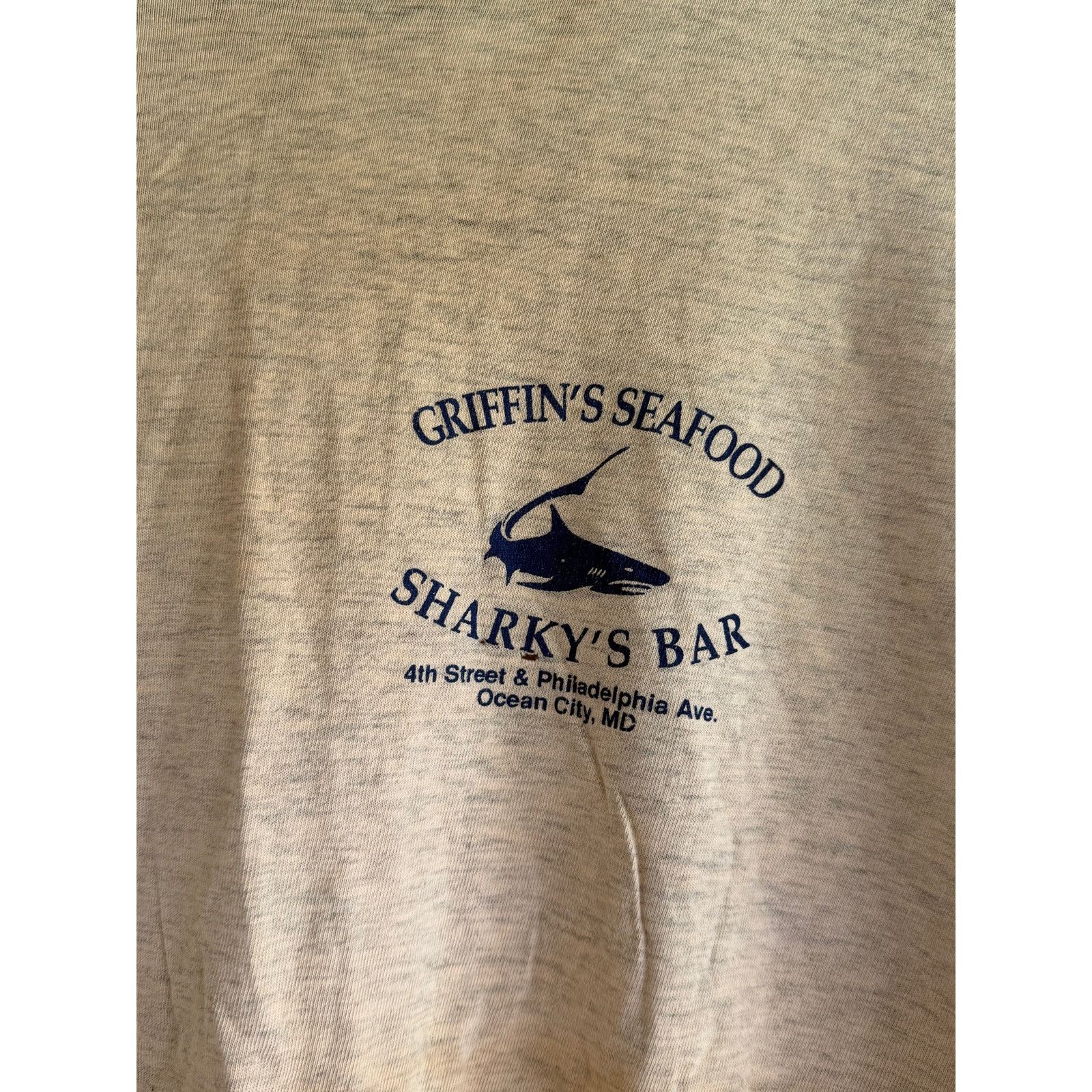 Hanes Vintage Sharky’s Bar Ocean City Maryland Tee Size US XL / EU 56 / 4 - 3 Thumbnail