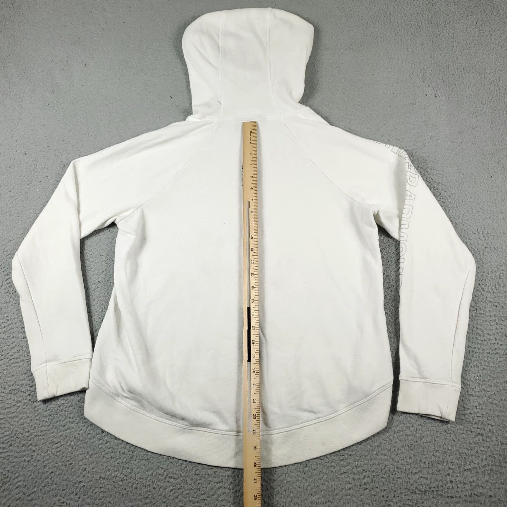 Under Armour Under Armour Hoodie Womens Large White Pullover Sweatshirt Mock Neck Logo Pockets All Seasons Regular Fit Sports Vintage: No Size L / US 10 / IT 46 - 7 Thumbnail