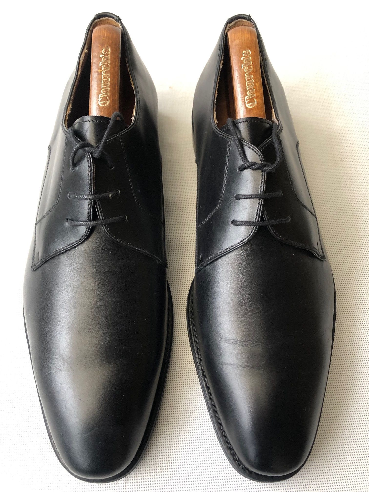 Berwick 1707 Berwick 5291 Black Leather Derby shoes Size US 10.5 / EU 43-44 - 2 Thumbnail
