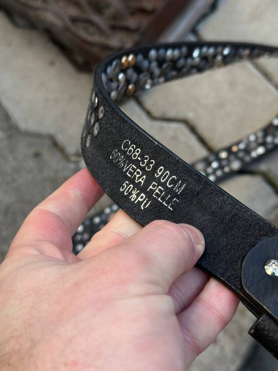 Thomas Pink VTG Punk Leather Belt Rock Band Y2K 00s USA Hype Trend Size ONE SIZE - 8 Thumbnail