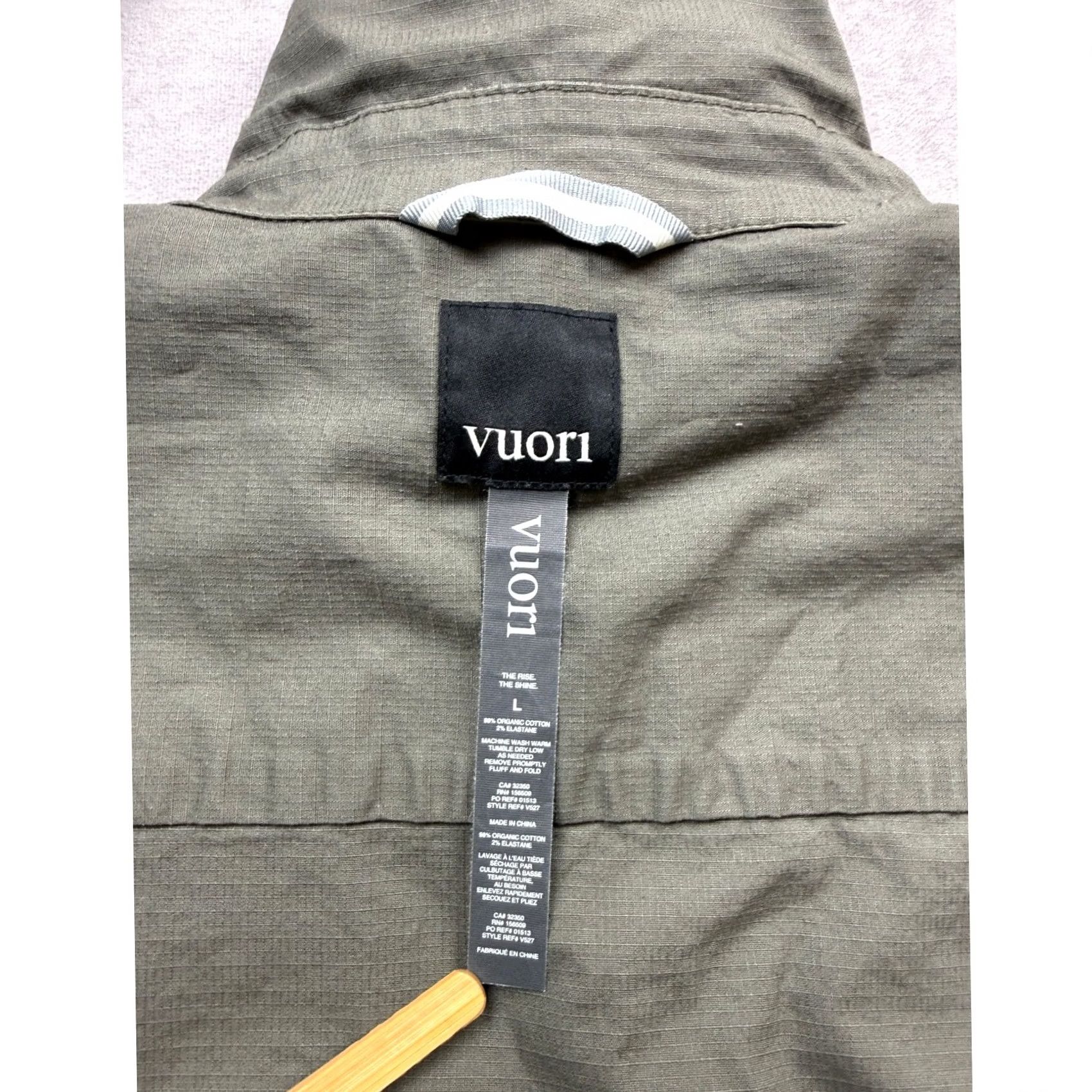 Vuori Vuori Shirt Jacket Olive Green Ripstop Button Size US L / EU 52-54 / 3 - 3 Thumbnail