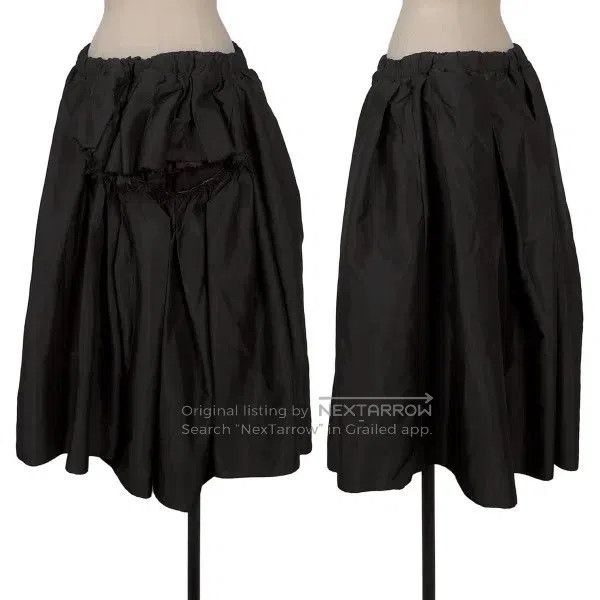 Comme des Garcons Comme Des Garcons size S Black vintage slashed half skirt Size 23" - 1 Thumbnail