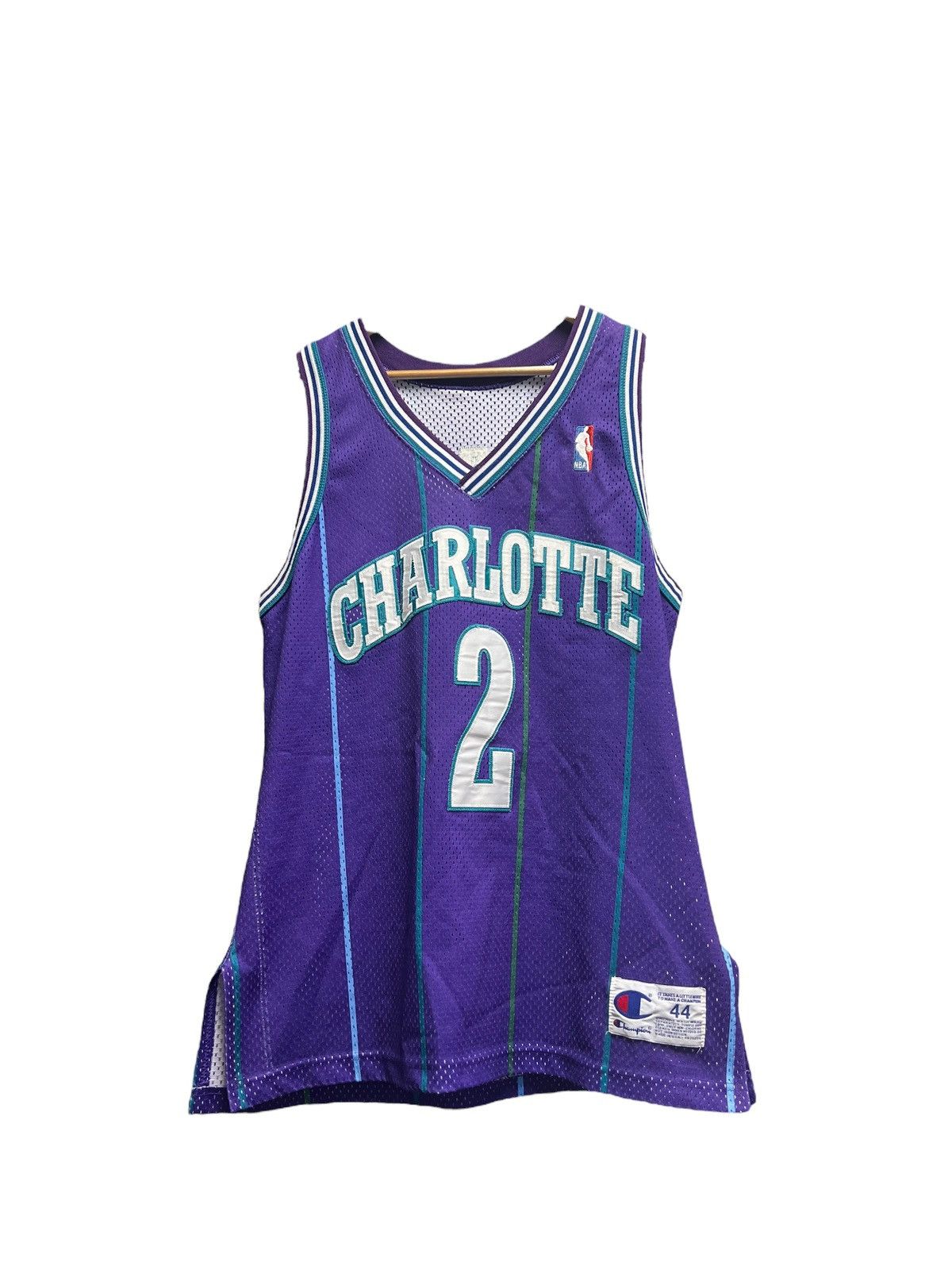 Image of Larry Johnson Unlv Charlotte Hornets Vintage 90’S Champion in Yellow, Men's (Size Large)