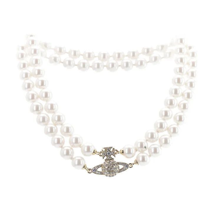 Vivienne Westwood Vivienne Westwood Graziella Pearl Choker Necklace Size ONE SIZE - 6 Thumbnail