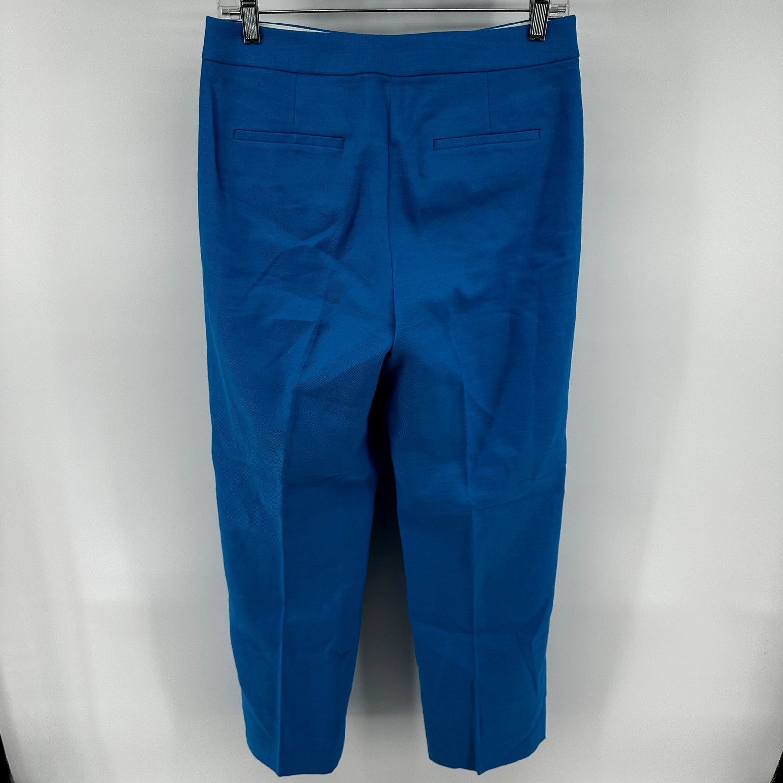 J.Crew J.Crew Kate Straight Trousers Linen Pocket High Waist Blue 4 Size 27" / US 4 / IT 40 - 7 Thumbnail