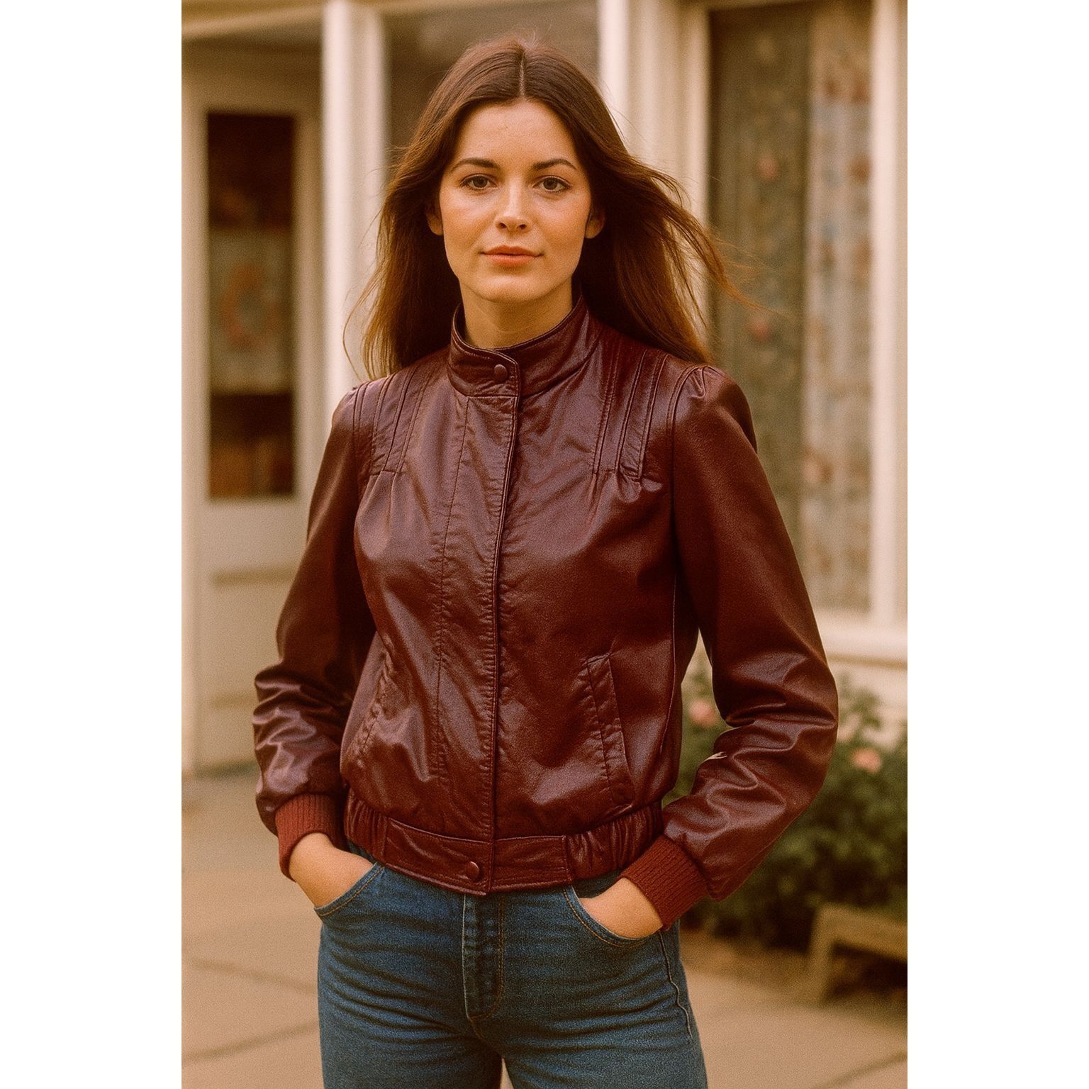 Other Bomber Jacket Northside Fashions Genuine Leather Vintage 19 Size M / US 6-8 / IT 42-44 - 2 Thumbnail