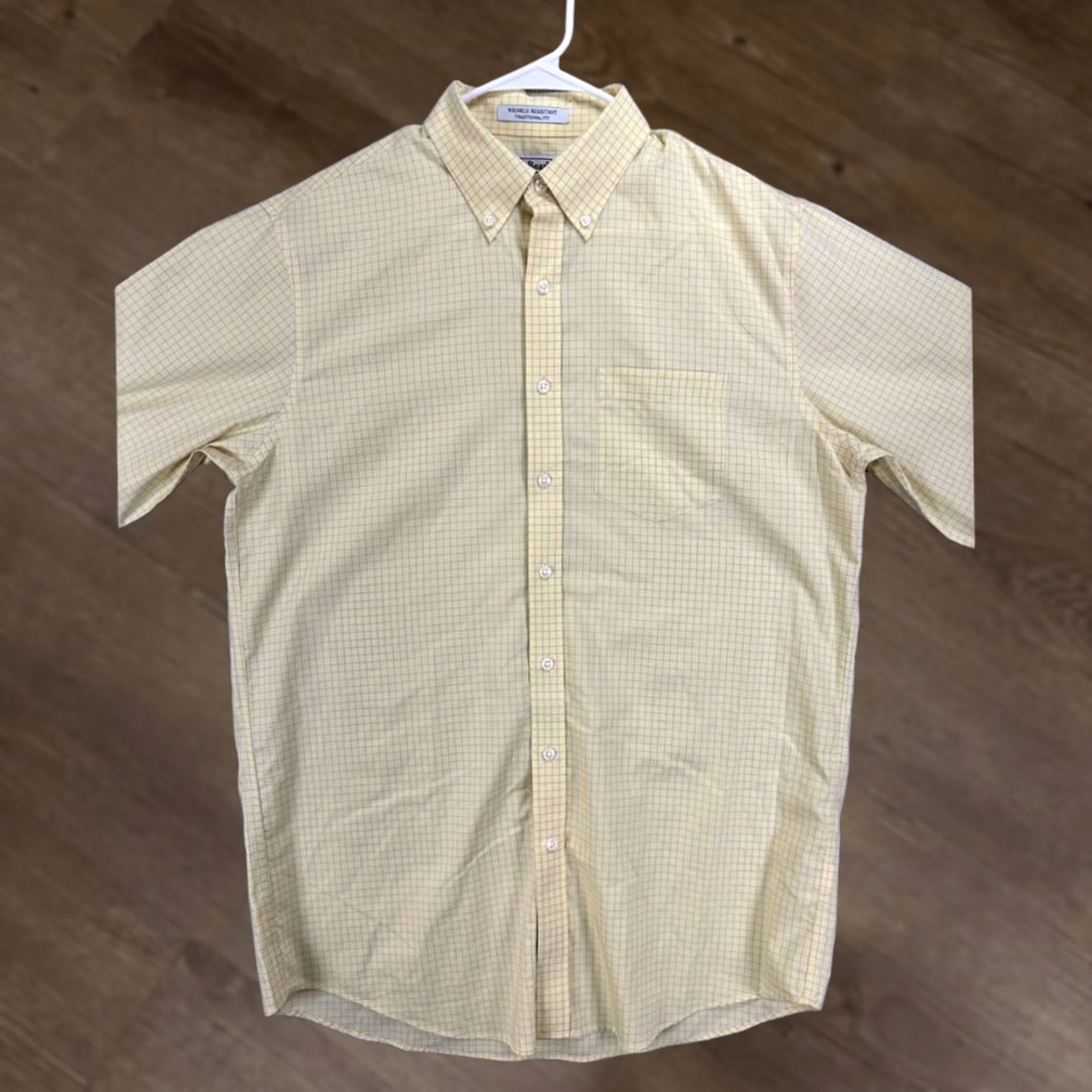 Vintage L.L. Bean Button-Down Shirt Mens Medium Tall Yellow Check Traditional Fit Size US M / EU 48-50 / 2 - 1 Thumbnail