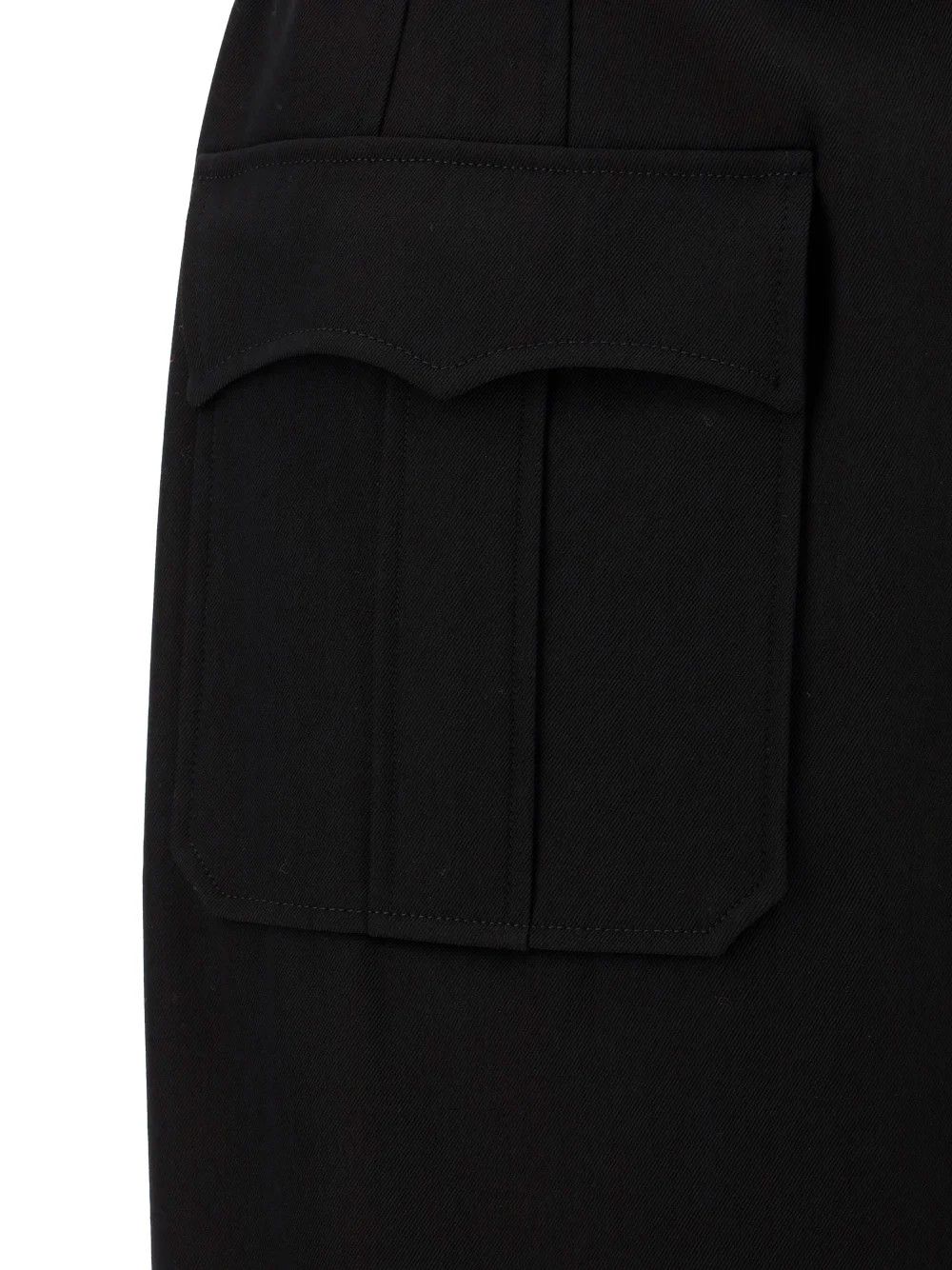 Alexander McQueen o1y0325 Midi Skirt in Black Size 26" / US 2 / IT 38 - 3 Thumbnail