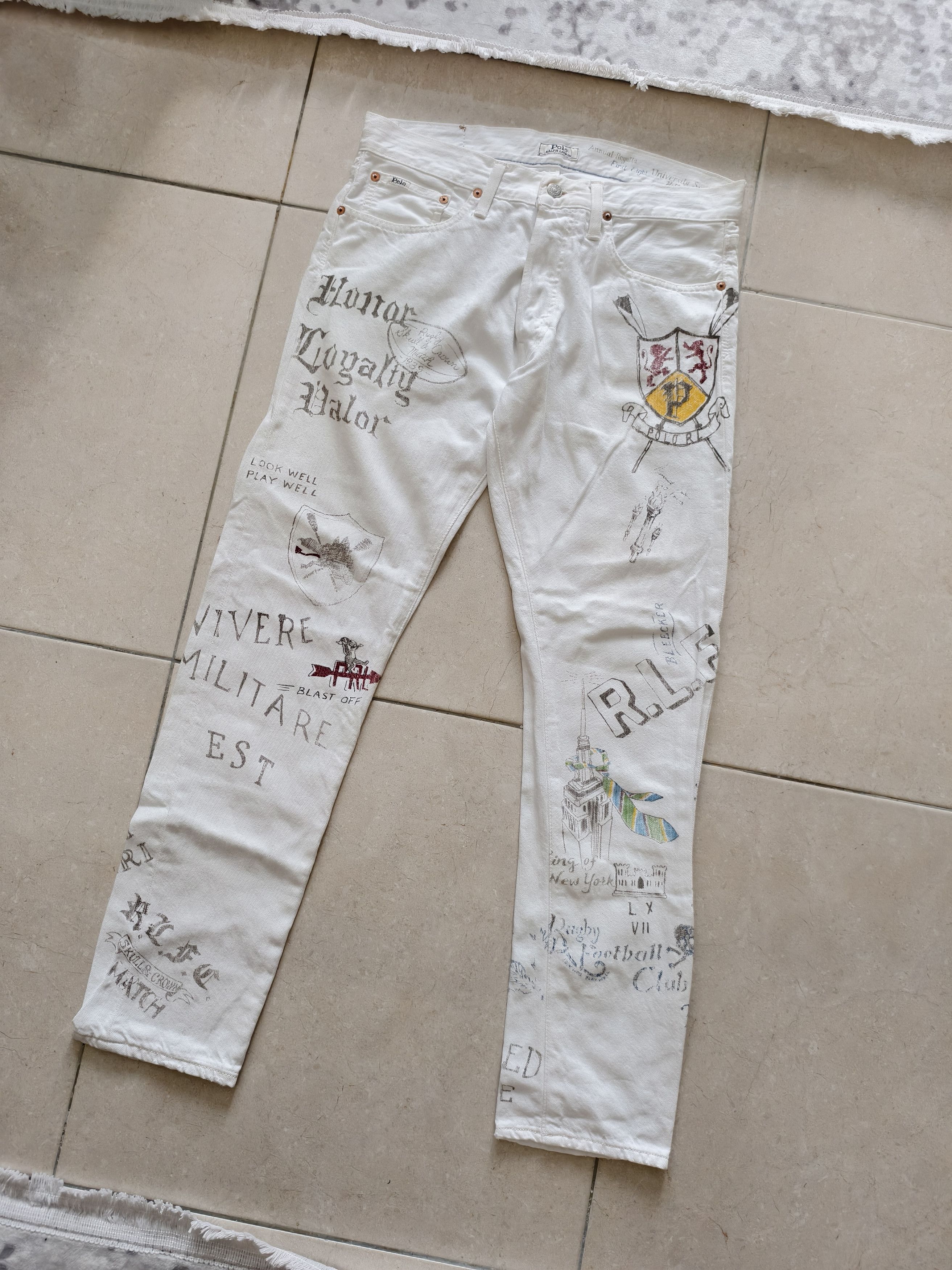 Polo Ralph Lauren 🔥STEALS🔥Very Rare Polo Ralph Lauren Sullivan Printed Jeans Size US 32 / EU 48 - 2 Thumbnail