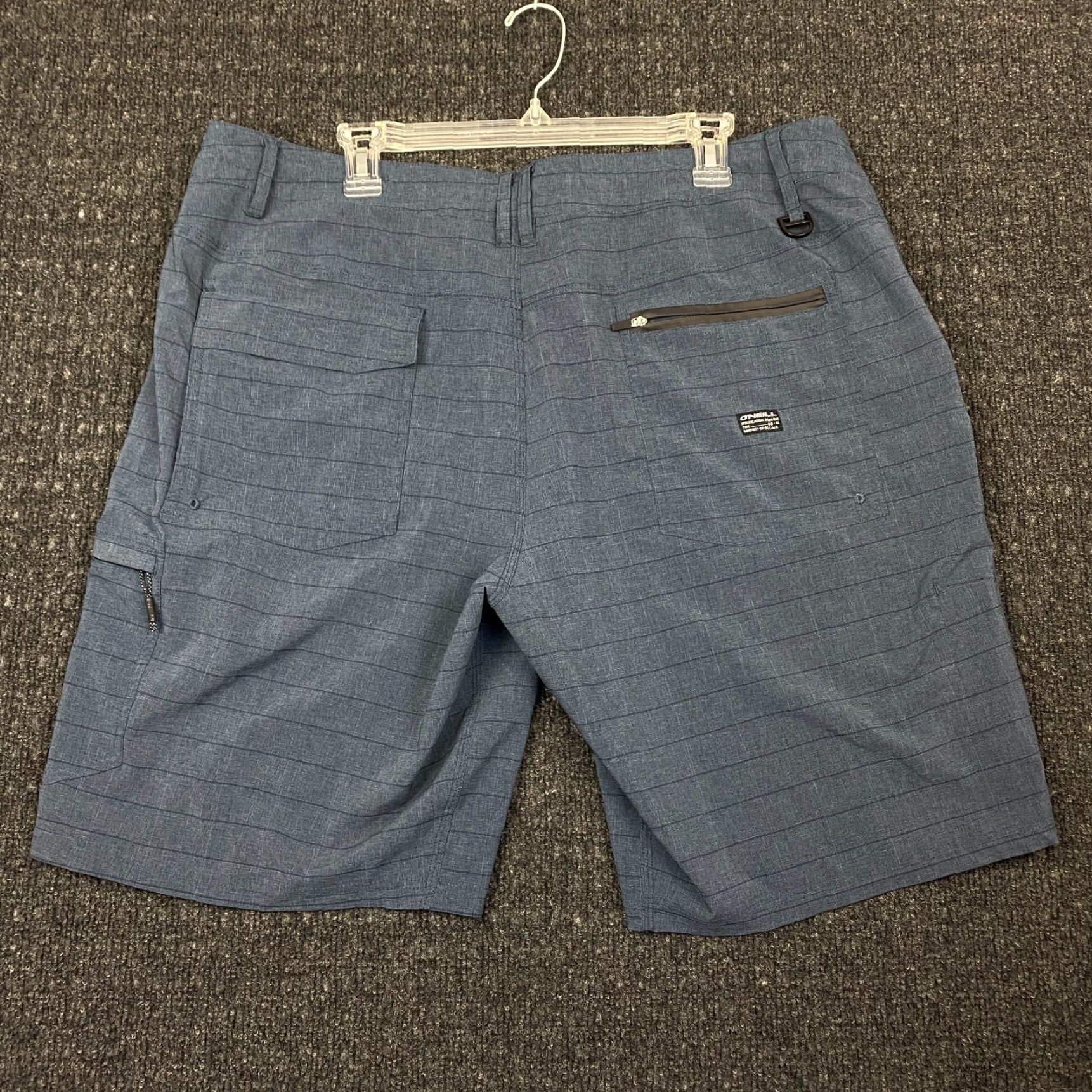 O'Neill O'Neill Mens Bermuda Shorts Striped Blue 40 Drawstring Casual Quick Dry Stretch Pockets Logo Regular Fit Size US 40 / EU 56 - 2 Thumbnail