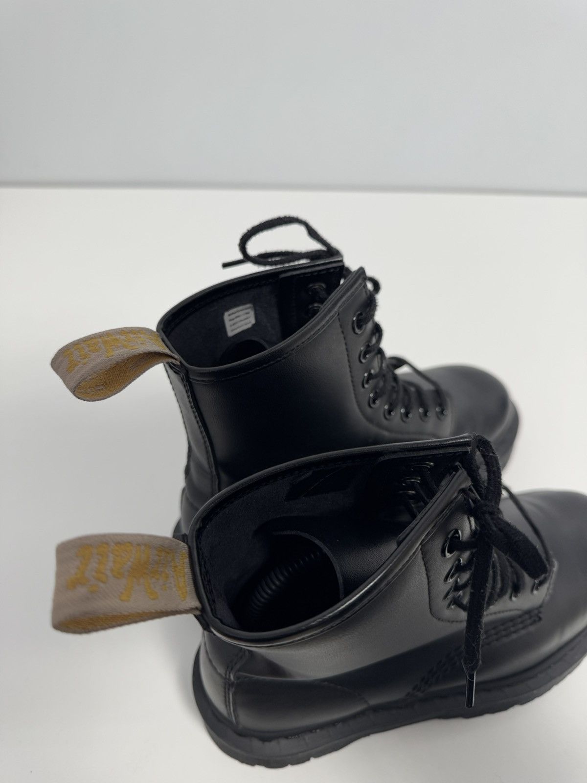Dr. Martens Dr Martens AirWair Mono Vegan Leather 27032 Lace Boots EU-37 Size US 7 / IT 37 - 14 Thumbnail