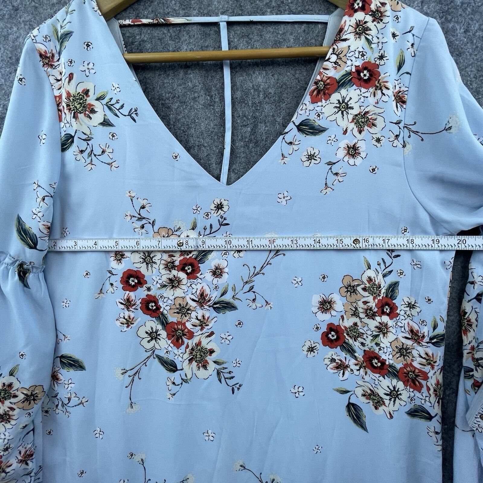 Wrangler Wrangler Dress Large Sheer Lined Bell Sleeve Country Retro Size L / US 10 / IT 46 - 3 Thumbnail